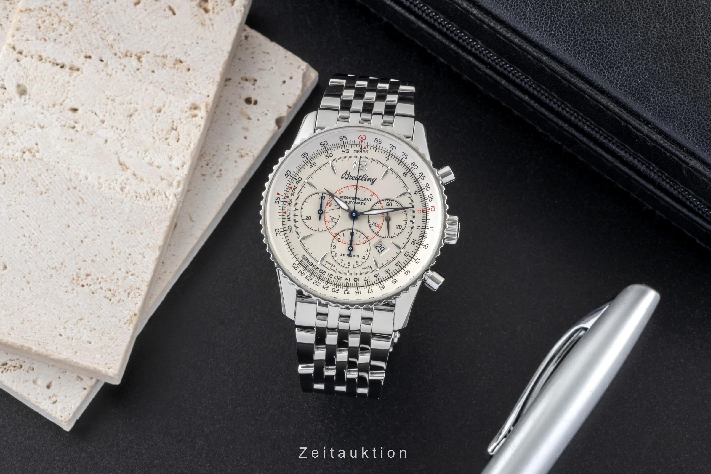 Breitling Montbrillant chronograph steel automatic men's watch A41330  [2600872] - Image 4