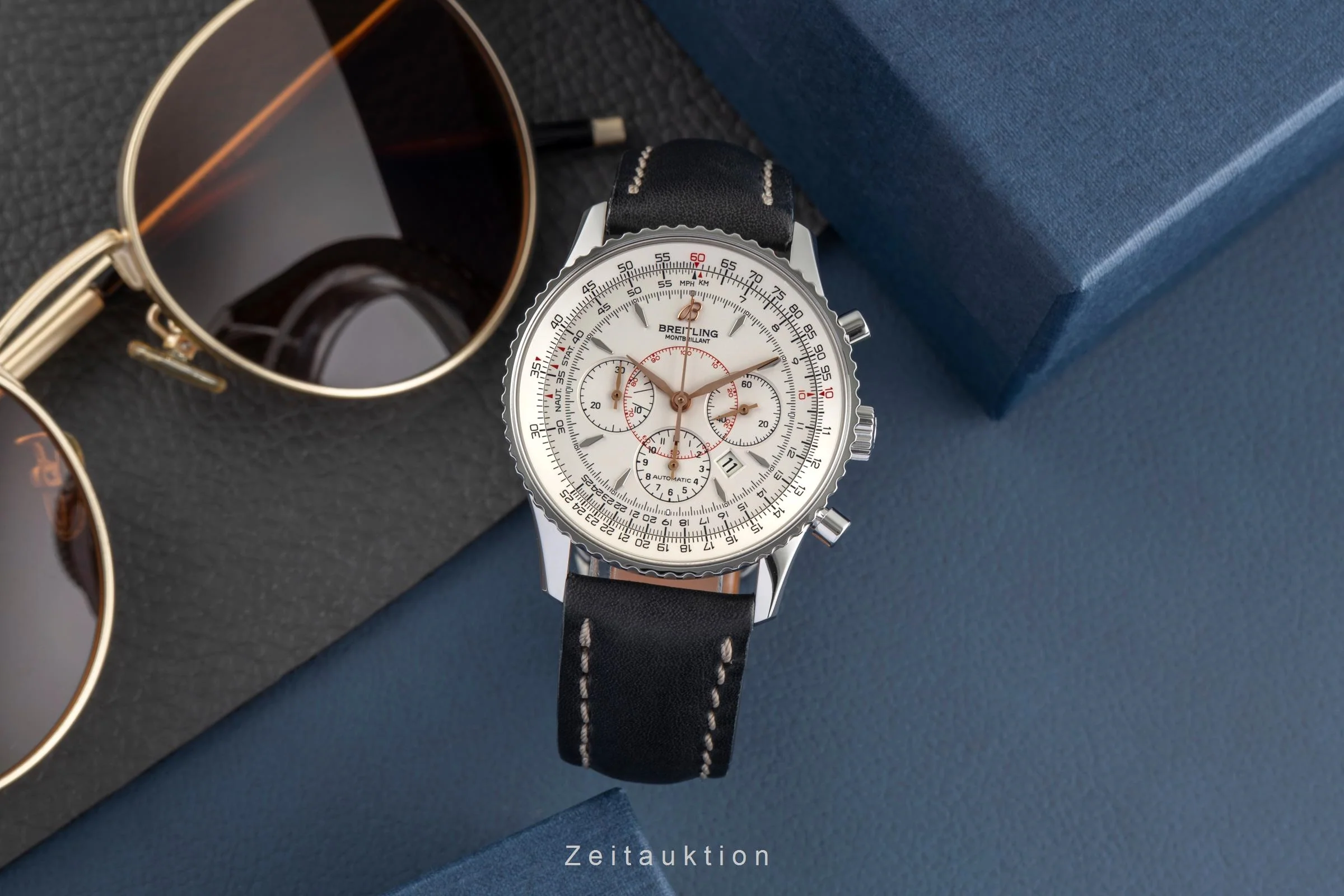 Breitling Montbrillant chronograph steel automatic men's watch A41370  [2504455] - Image 4