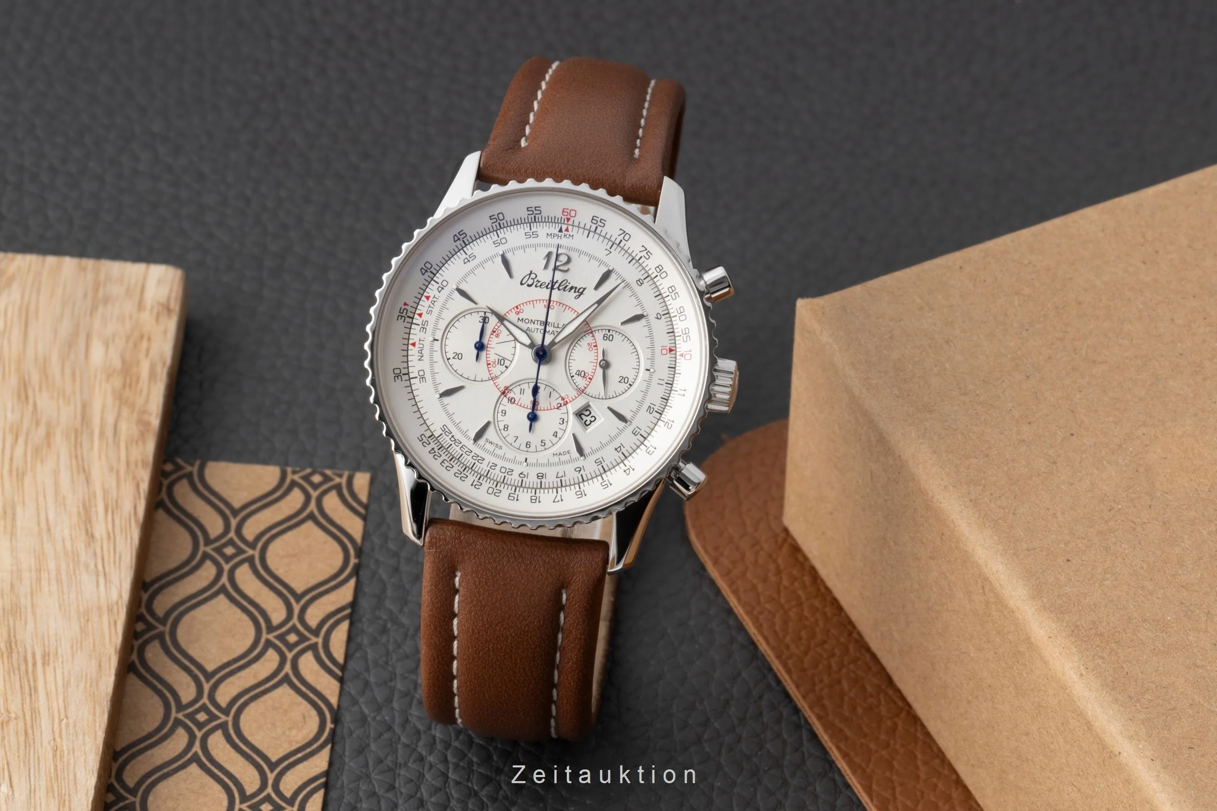 Breitling Montbrillant chronograph steel automatic men's watch A41370  [2504485] - Image 4