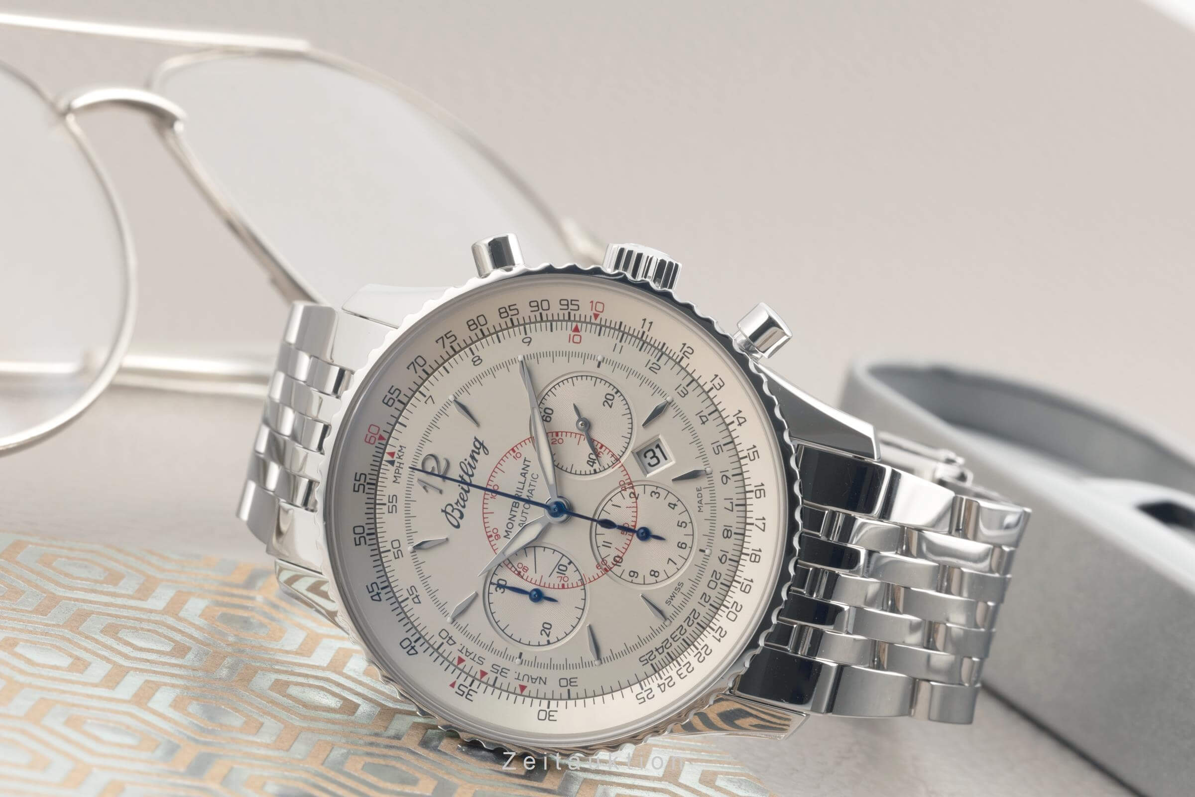Breitling Montbrillant chronograph steel automatic men's watch A4137012/G789 LP: 9300EUR  [2501408] - Image 3