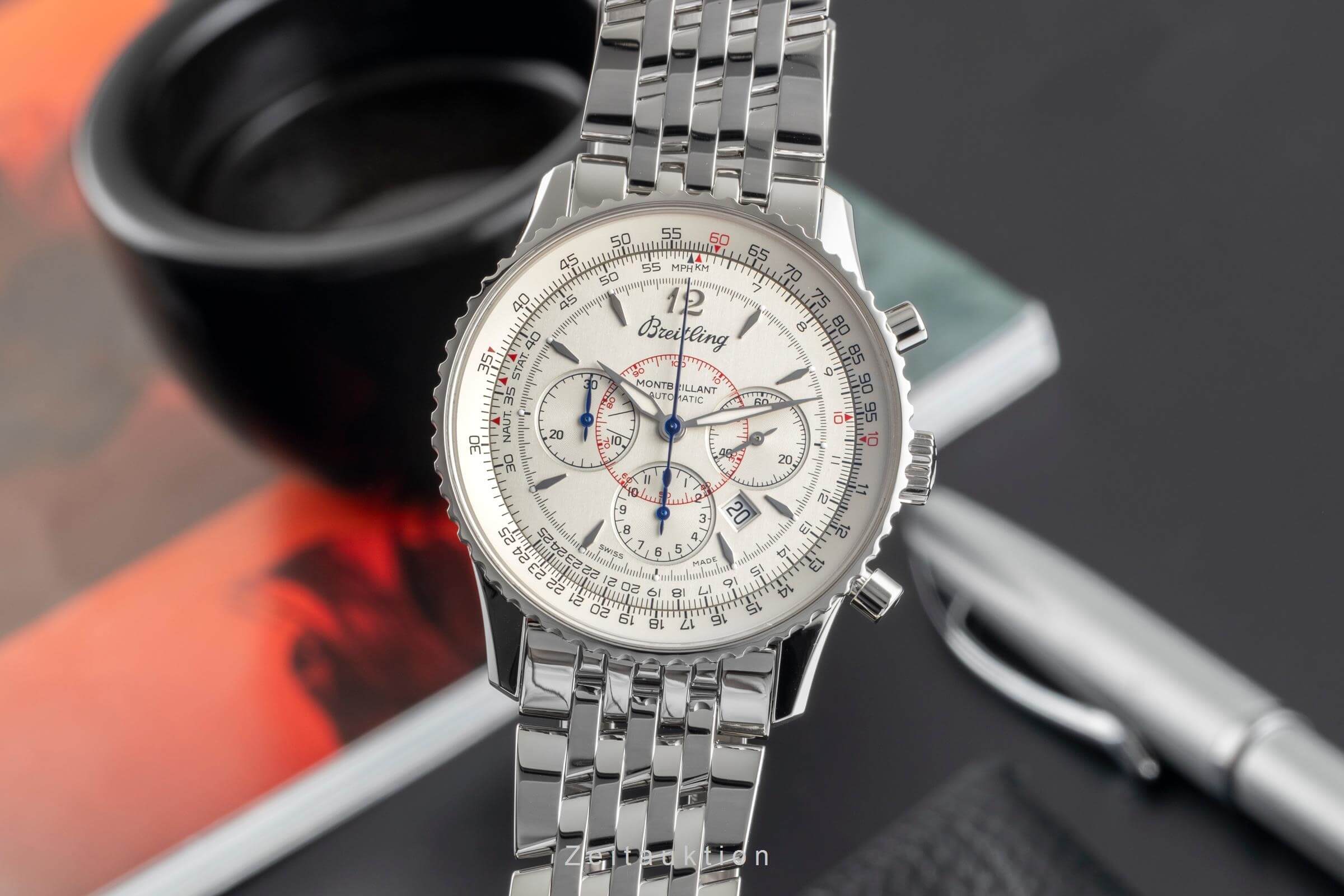 Breitling Montbrillant chronograph steel automatic men's watch A4137012/G789 LP: 9300EUR  [2501747] - Image 2