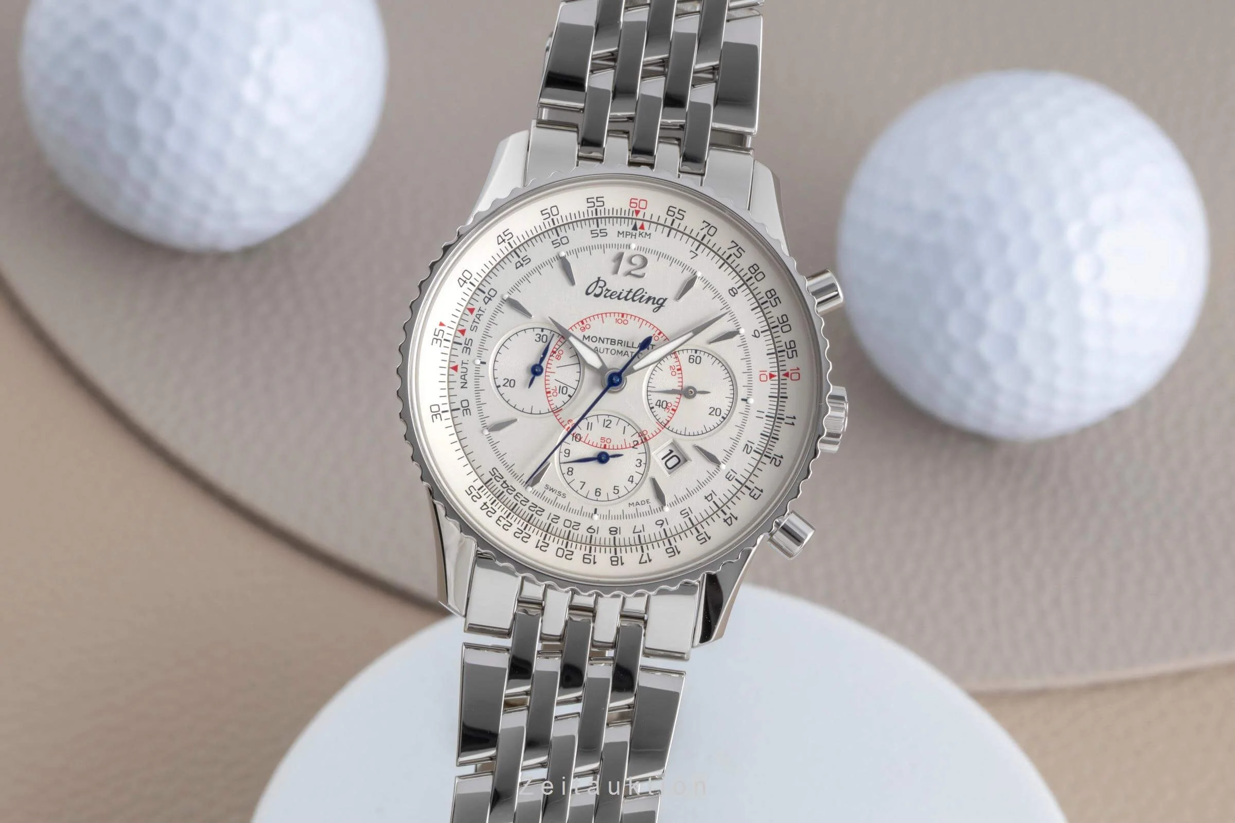 Breitling Montbrillant chronograph steel automatic men's watch A4137012/G789  [2502269] - Image 2