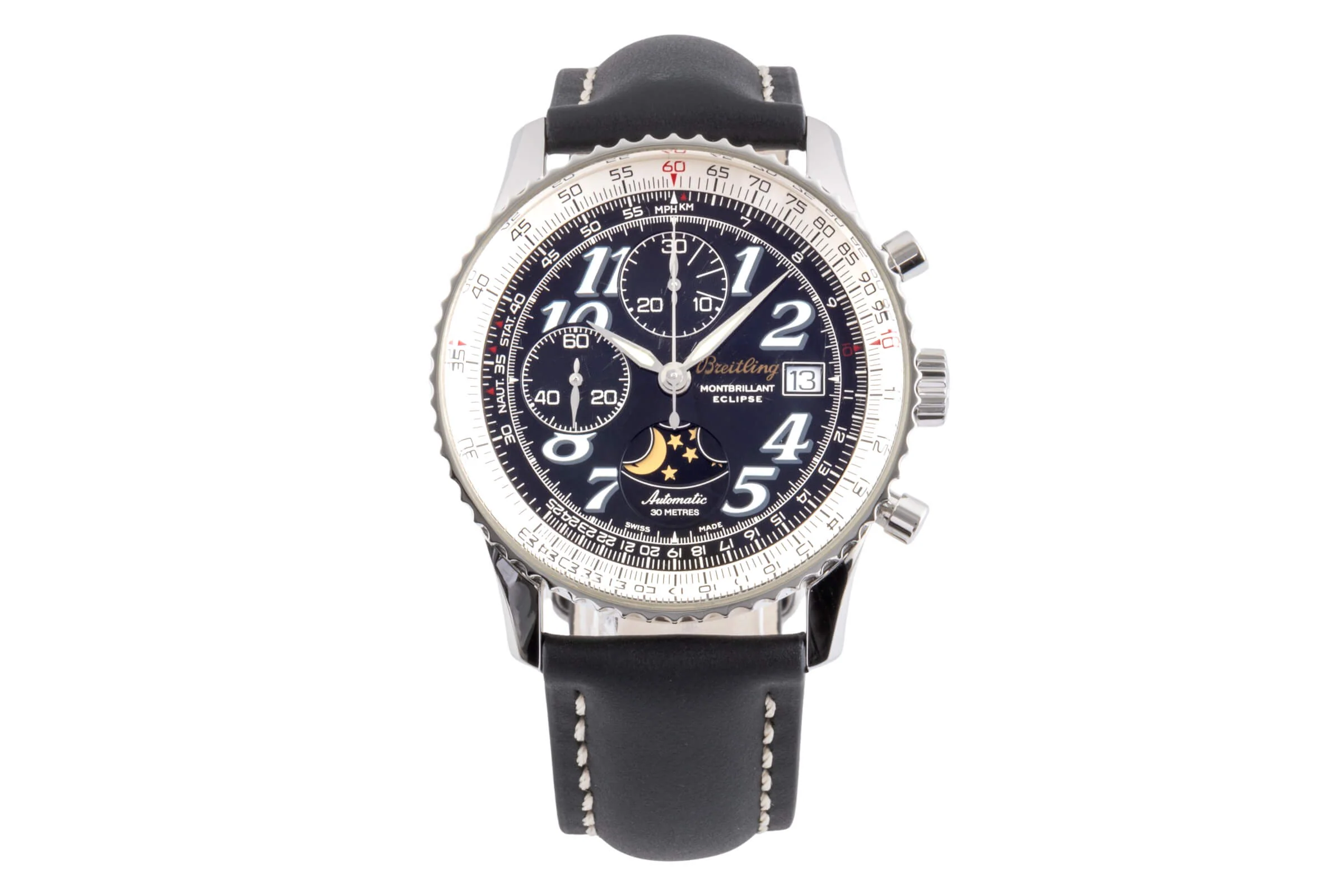 Breitling Montbrillant chronograph steel automatic men's watch A43030  [2404706] - Image 4