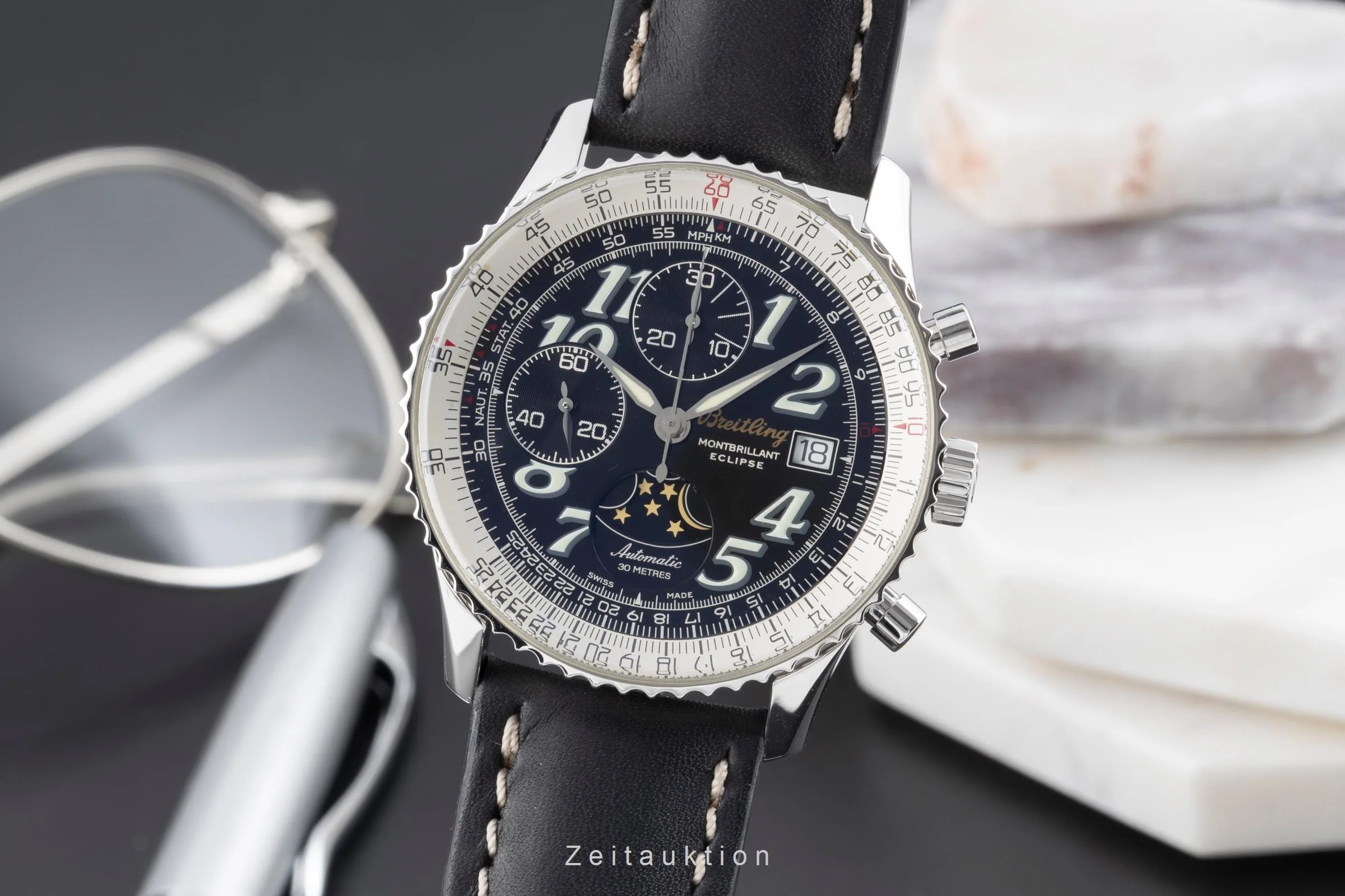 Breitling Montbrillant chronograph steel automatic men's watch A43030  [2503659] - Image 2
