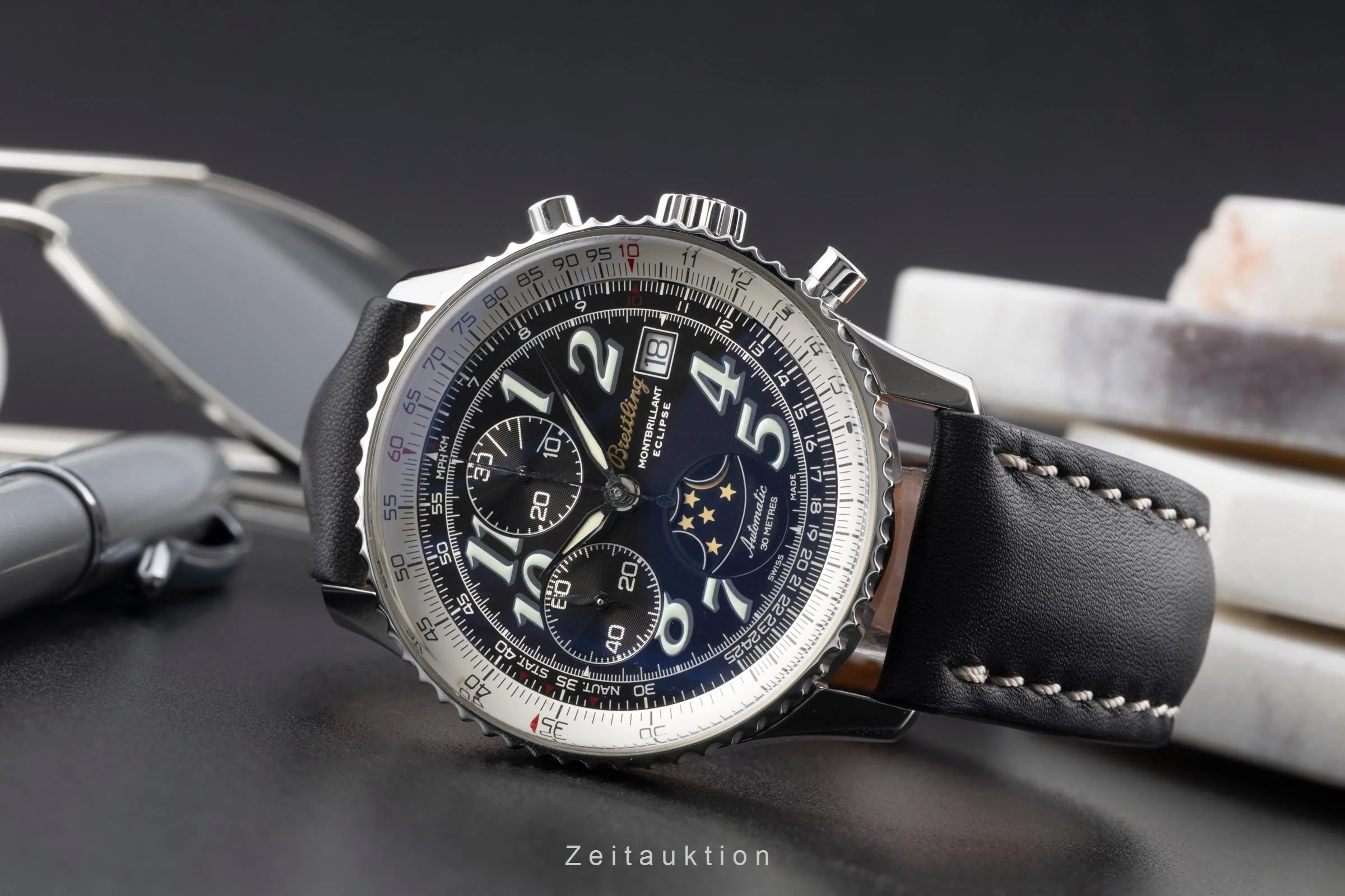 Breitling Montbrillant chronograph steel automatic men's watch A43030  [2503659] - Image 3