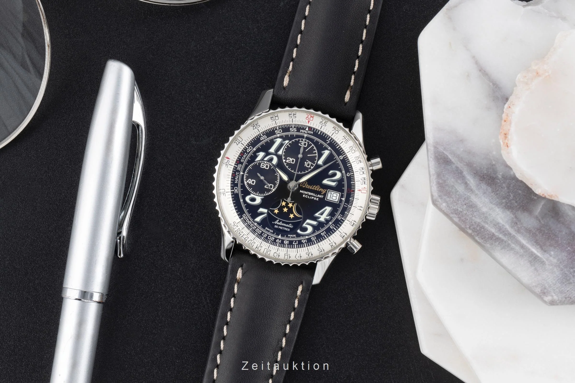 Breitling Montbrillant chronograph steel automatic men's watch A43030  [2503659] - Image 4