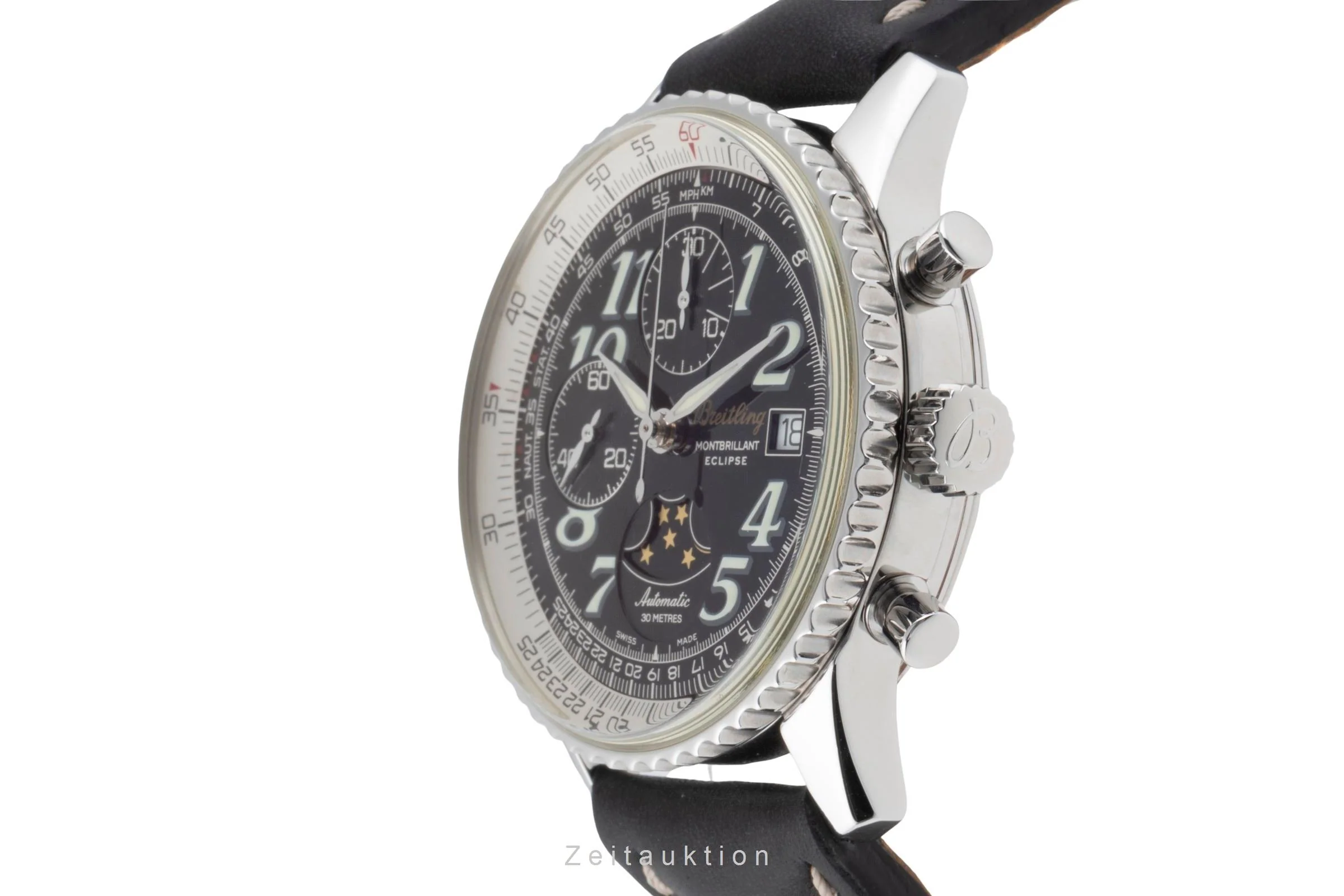 Breitling Montbrillant chronograph steel automatic men's watch A43030  [2503659] - Image 7