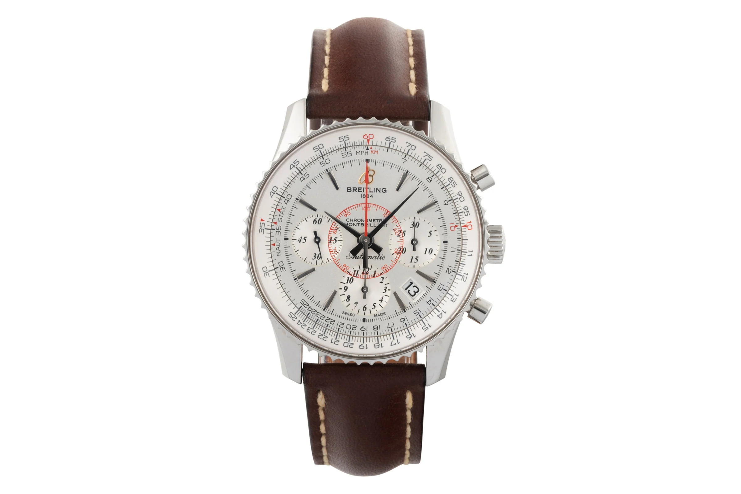 Breitling Montbrillant chronograph steel automatic men's watch AB0130  [2303722] - Image 4