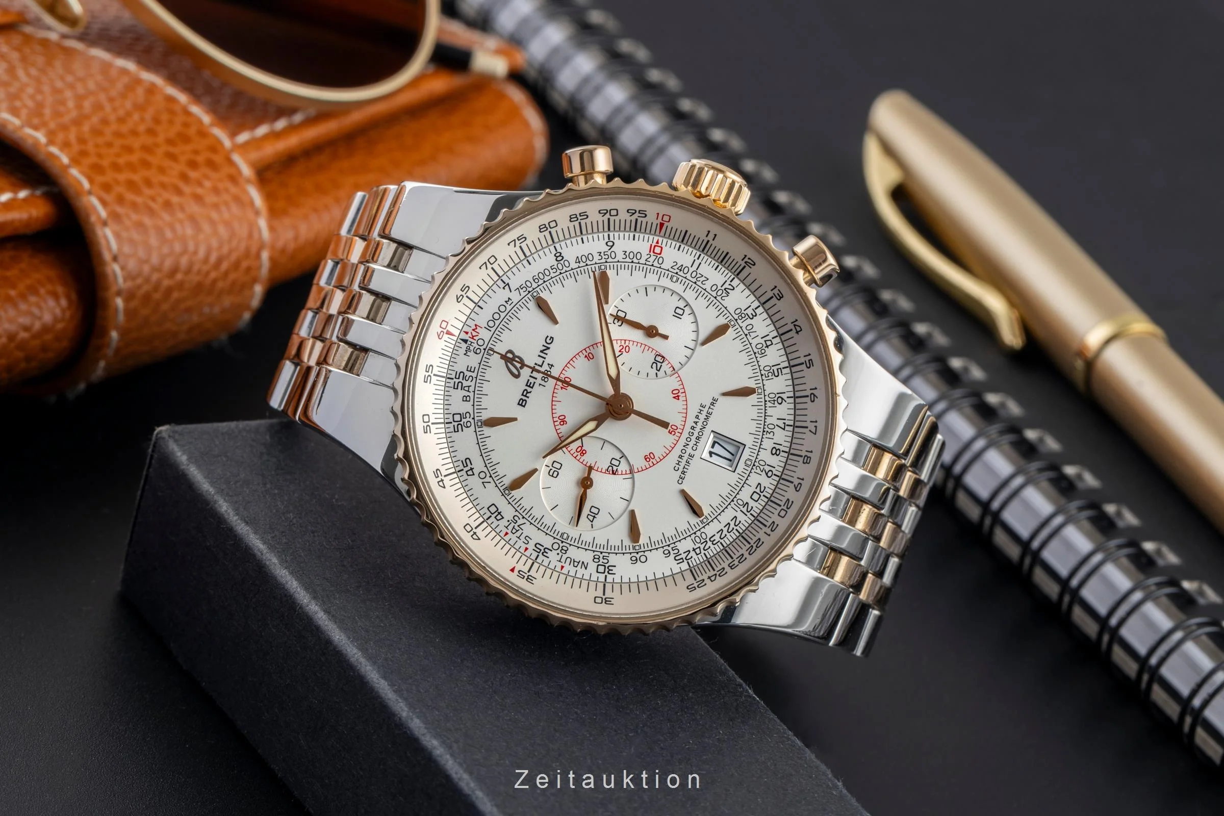 Breitling Montbrillant chronograph steel / gold automatic men's watch C23340  [2504807] - Image 3
