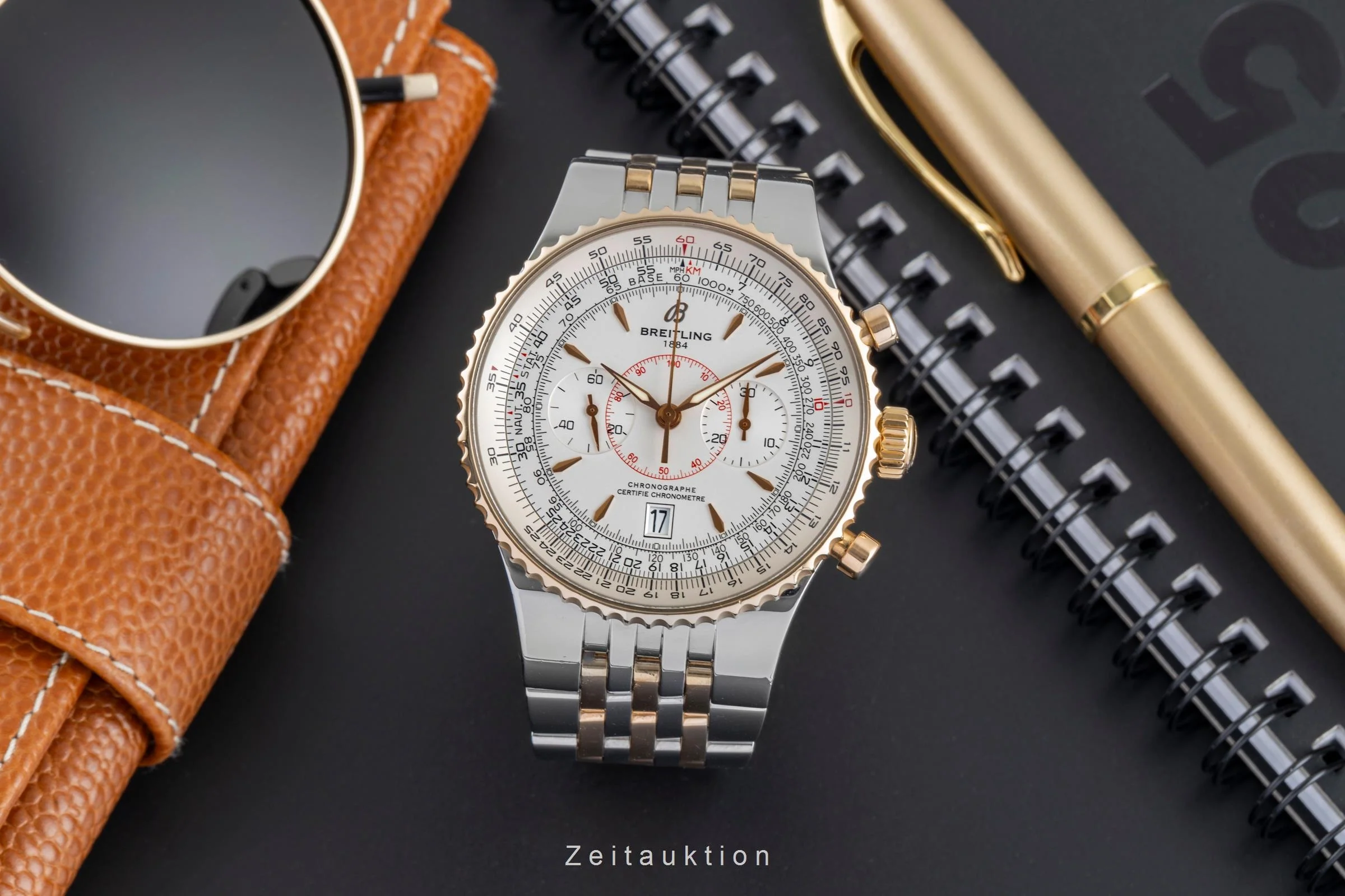 Breitling Montbrillant chronograph steel / gold automatic men's watch C23340  [2504807] - Image 4
