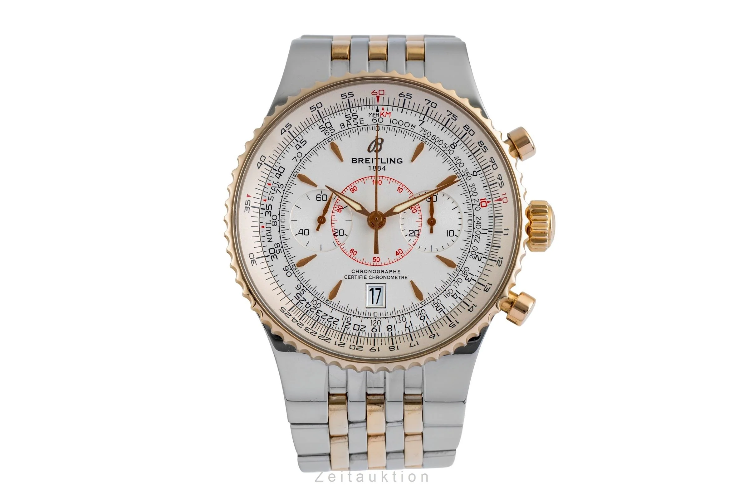Breitling Montbrillant chronograph steel / gold automatic men's watch C23340  [2504807] - Image 5