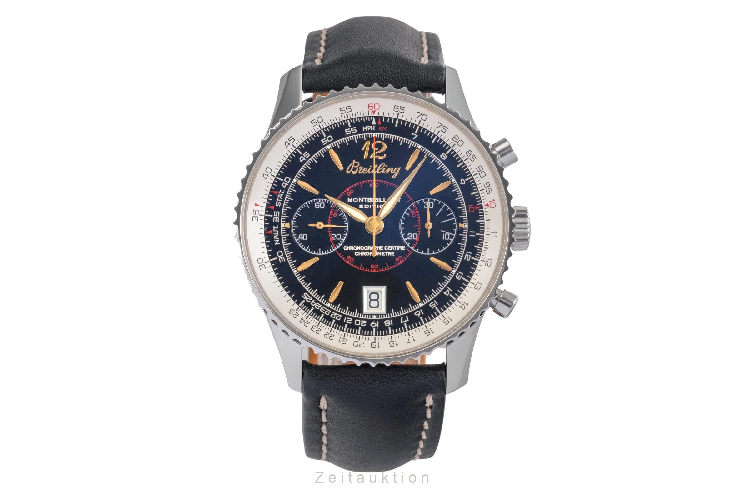 Breitling Montbrillant chronograph steel manual winding men's watch A48330  [2503627] - Image 5