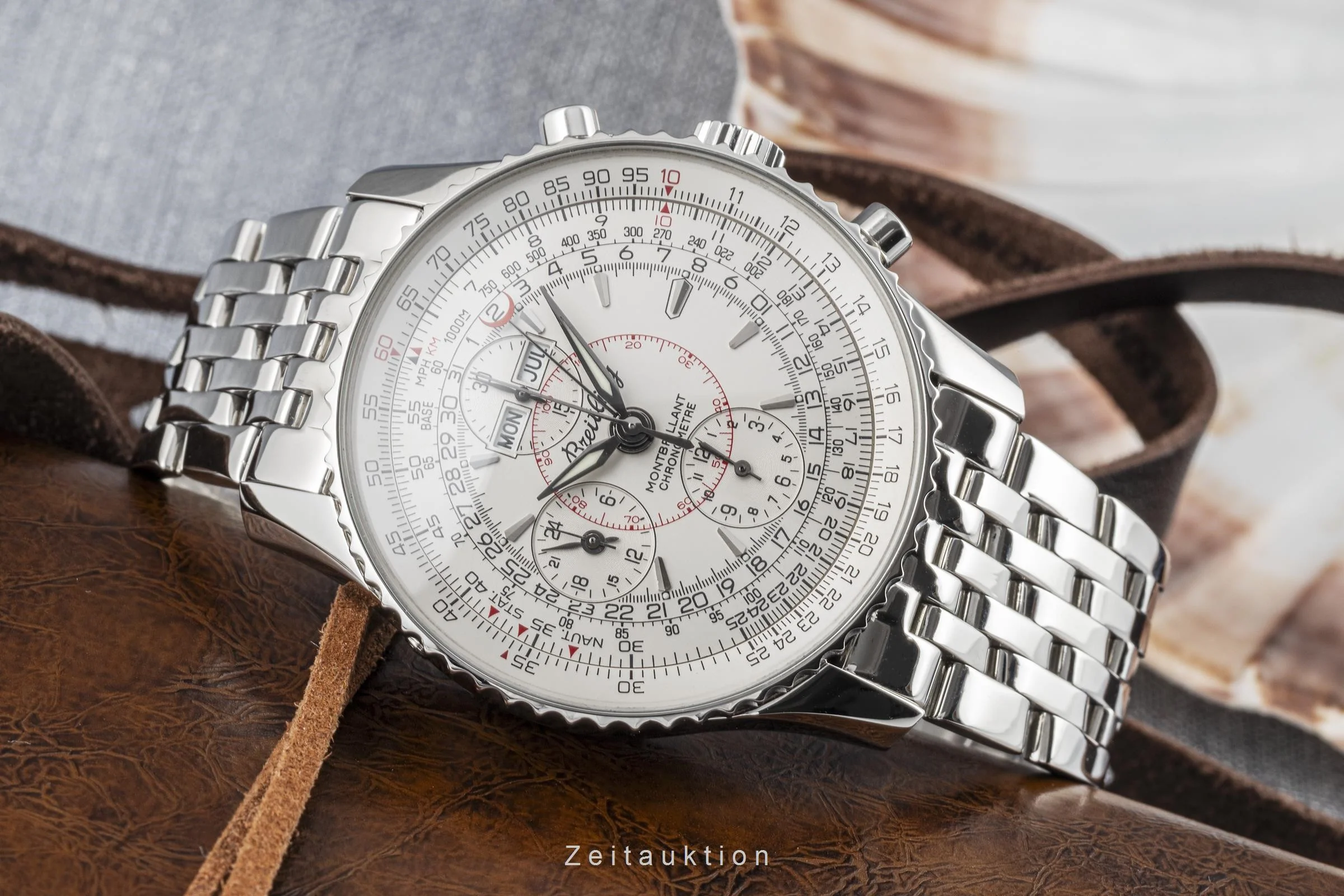Breitling Montbrillant Datora  chronograph steel automatic men's watch A21330 LP: 9150EUR  [2207325] - Image 2