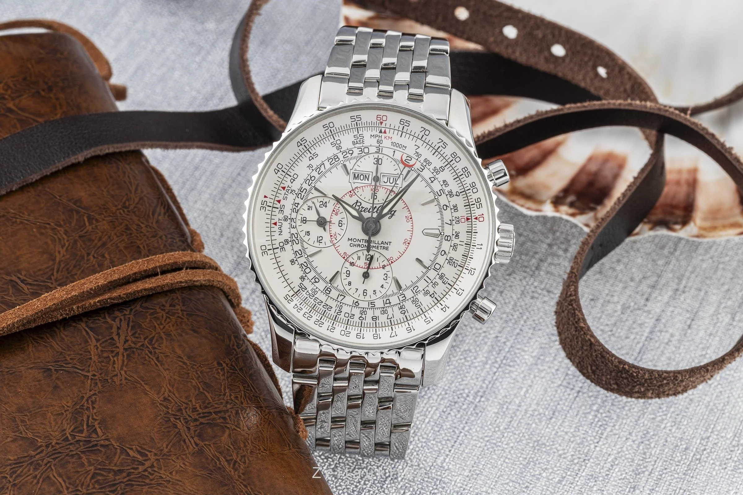 Breitling Montbrillant Datora  chronograph steel automatic men's watch A21330 LP: 9150EUR  [2207325] - Image 3