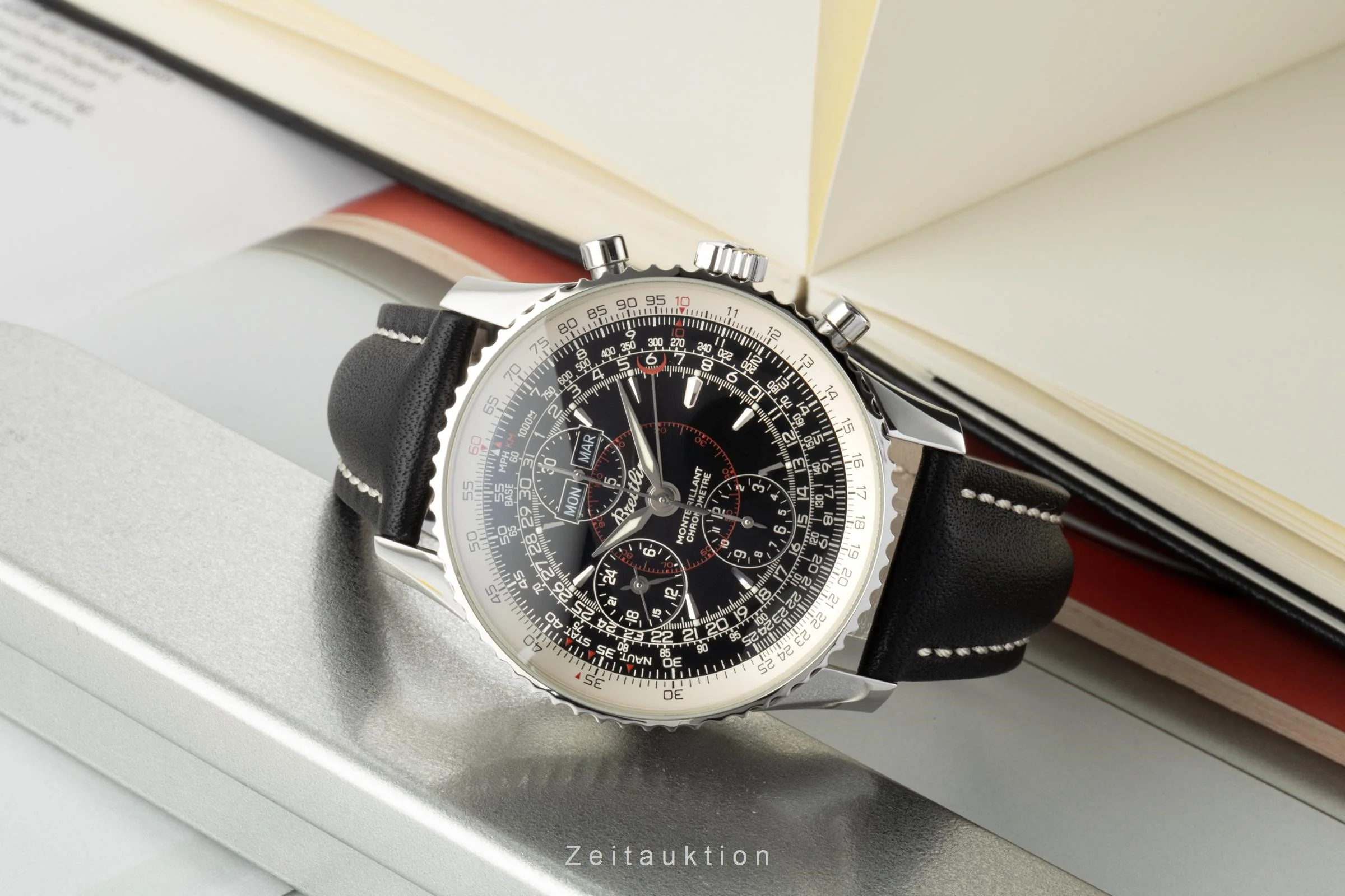 Breitling Montbrillant Datora  chronograph steel automatic men's watch A21330 LP: 5520EUR  [2300300] - Image 2