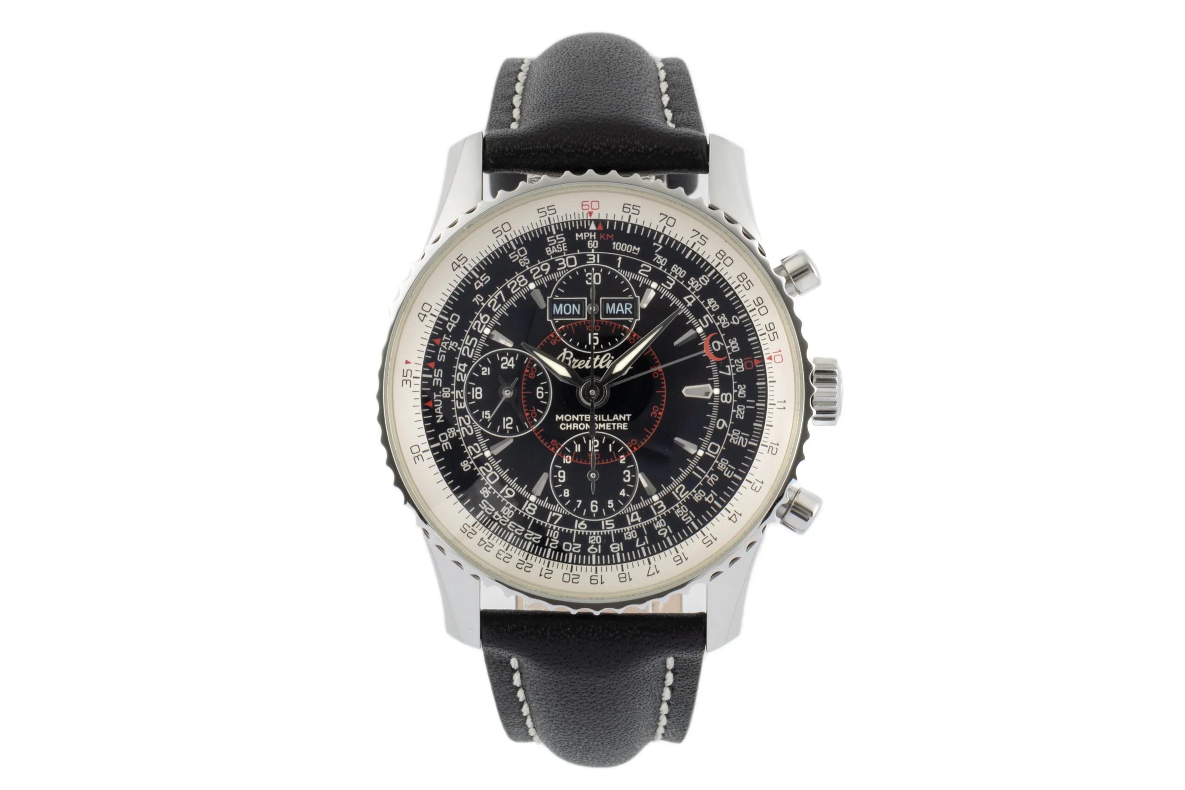 Breitling Montbrillant Datora  chronograph steel automatic men's watch A21330 LP: 5520EUR  [2300300] - Image 4