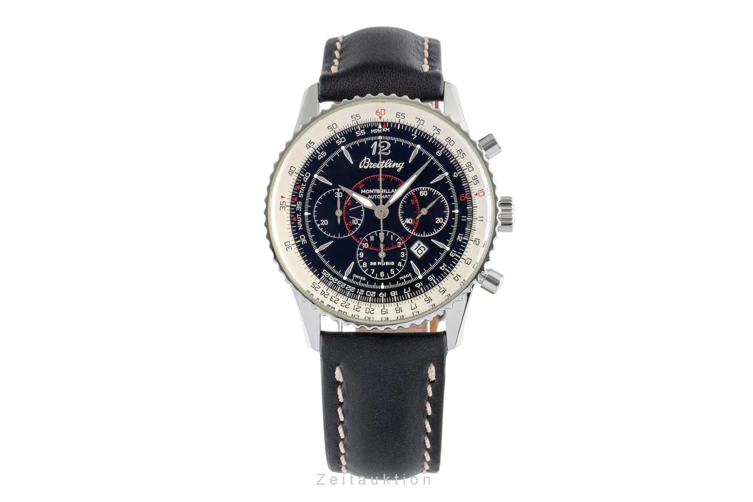 Breitling Montbrillant steel automatic men's watch A41030  [2503634] - Image 5