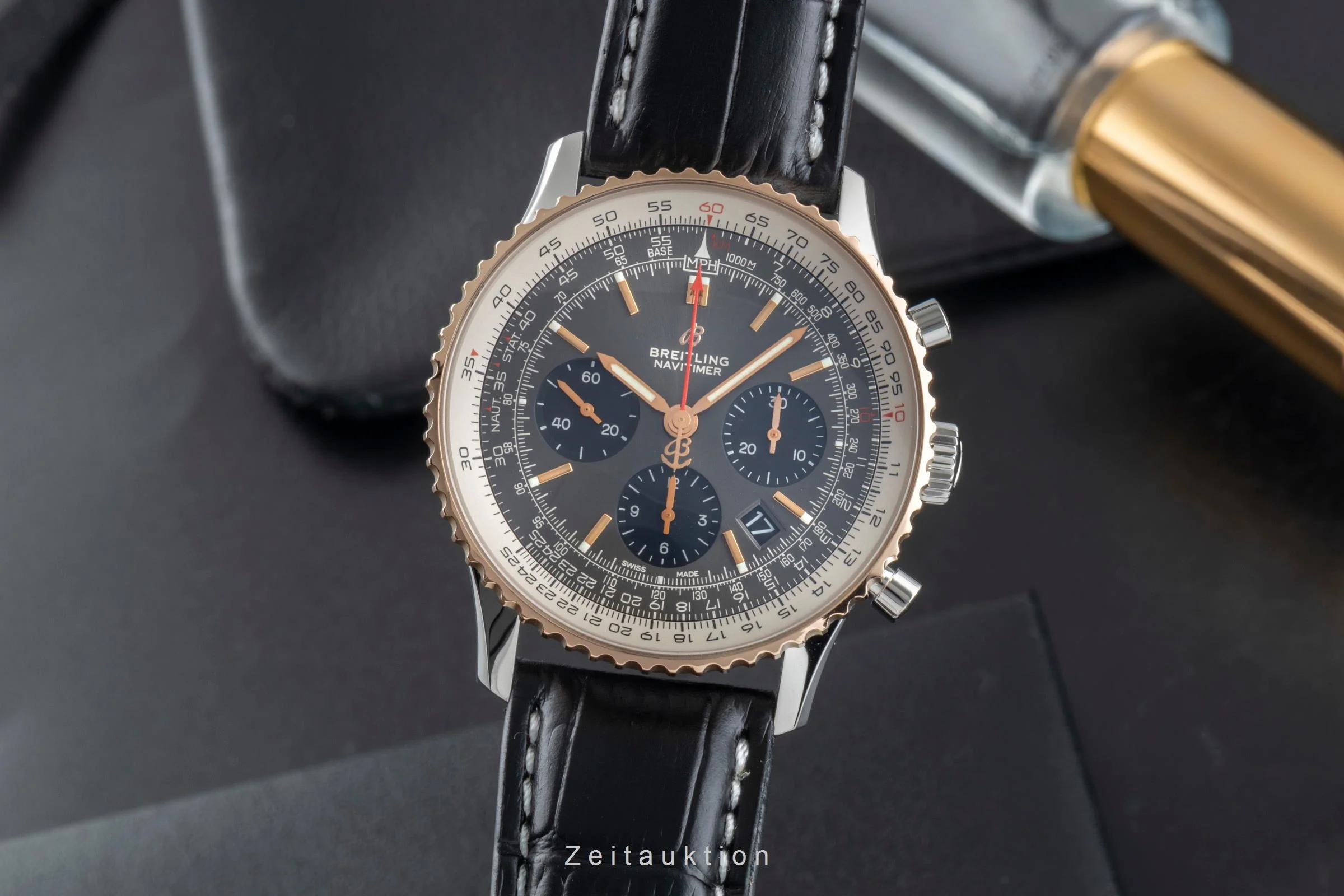 Breitling Navitimer 01 chronograph steel / gold automatic men's watch UB0121211F1P1 LP: 10500EUR  [2505728] - Image 2