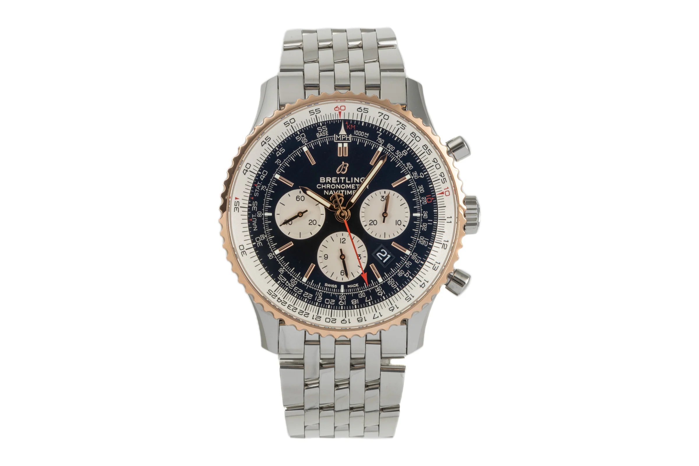 Breitling Navitimer 01 chronograph steel / gold automatic men's watch UB0127 LP: 11250EUR  [2303823] - Image 4