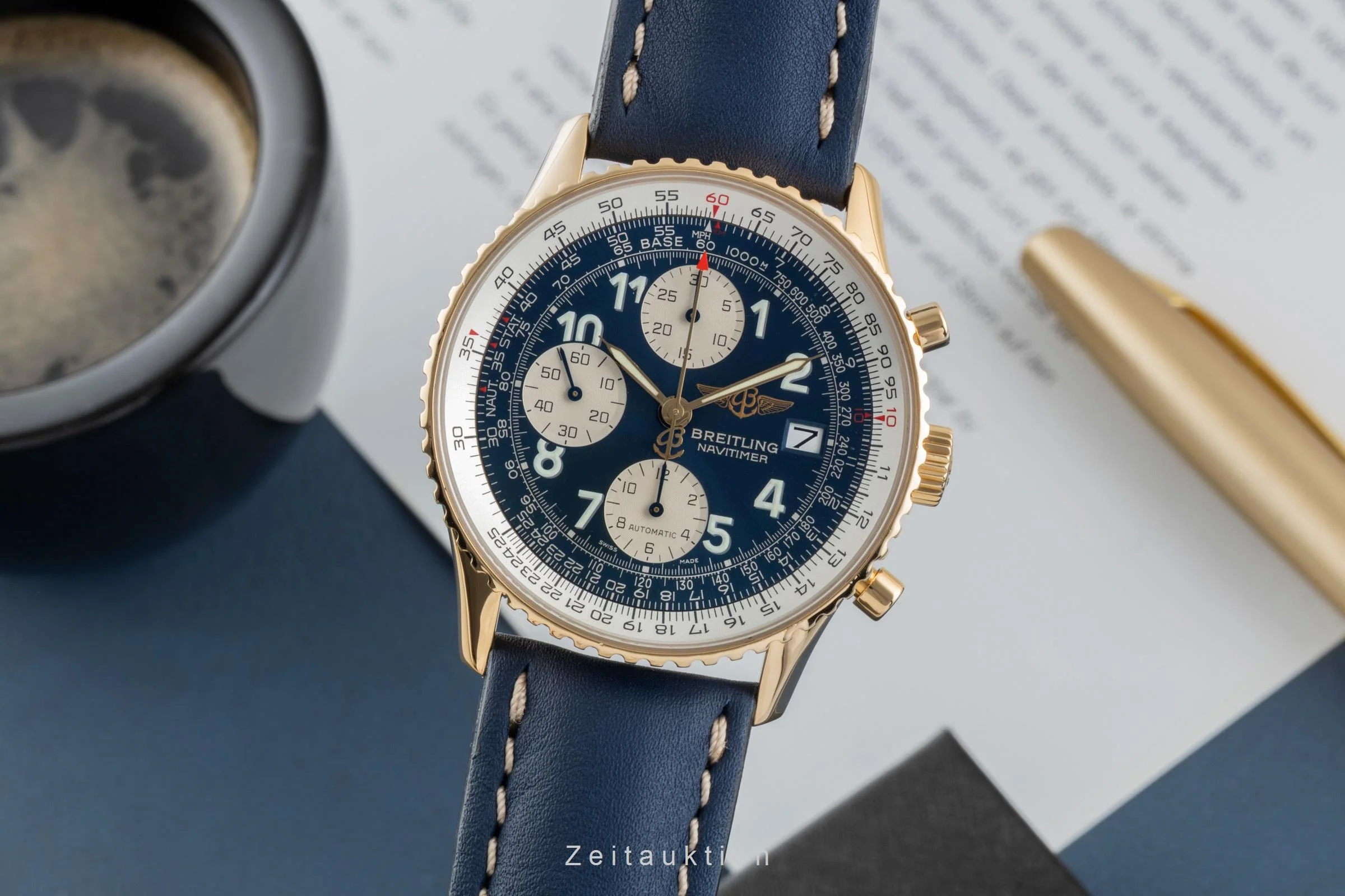 Breitling Navitimer chronograph 18 ct gold automatic men's watch K13020  [2505791] - Image 2