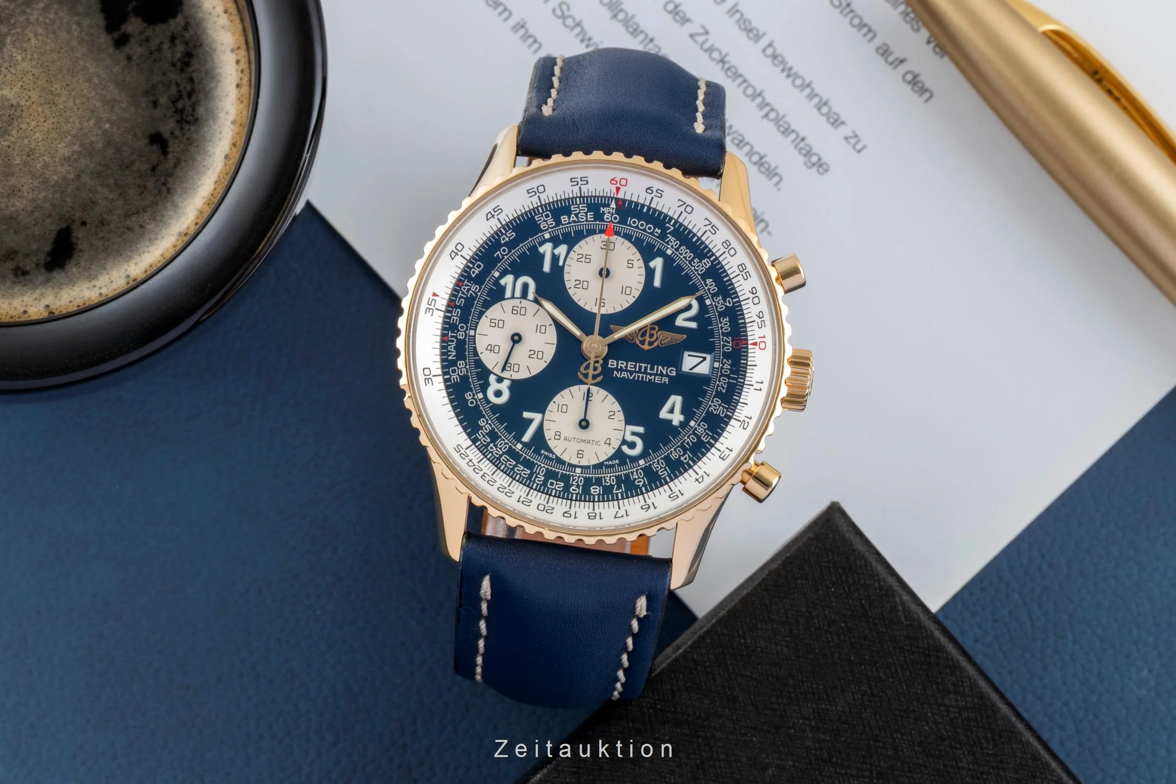 Breitling Navitimer chronograph 18 ct gold automatic men's watch K13020  [2505791] - Image 4