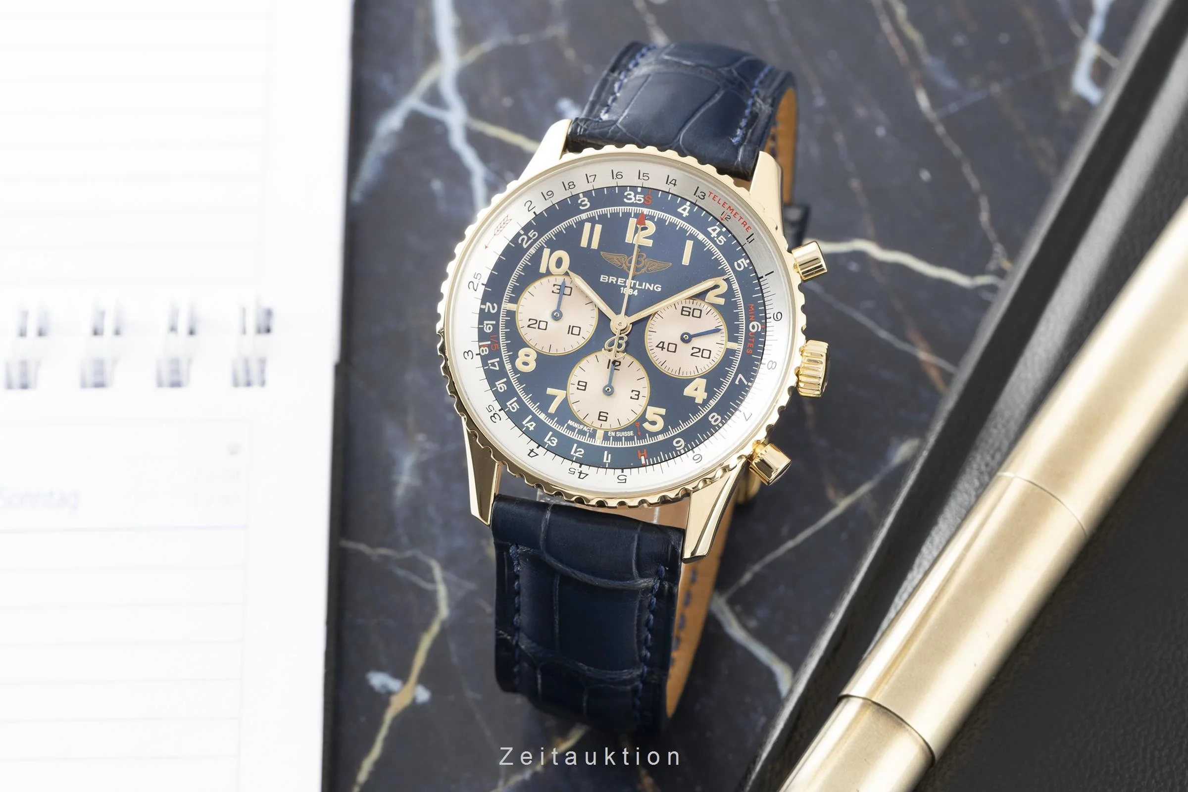 Breitling Navitimer chronograph 18 ct gold automatic men's watch K30022  [2201113] - Image 3