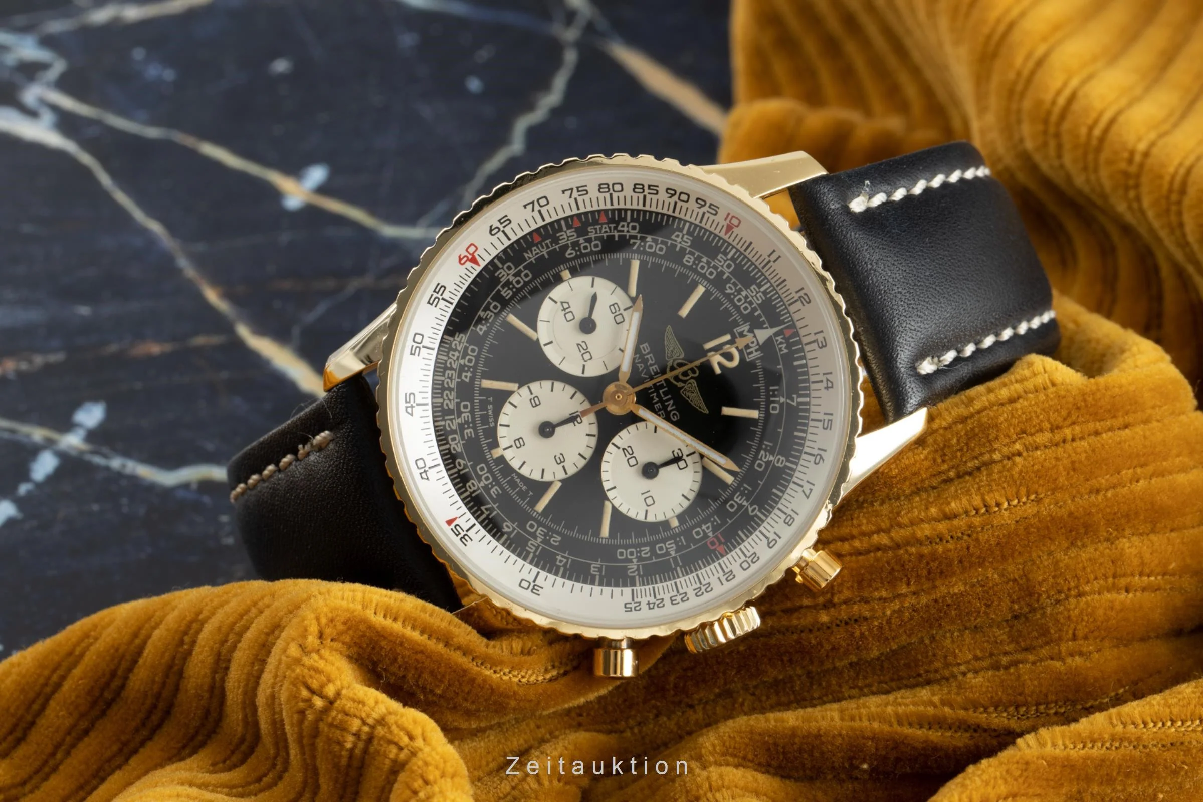 Breitling Navitimer chronograph 18 ct gold manual winding men's watch 81600  [2108450] - Image 2