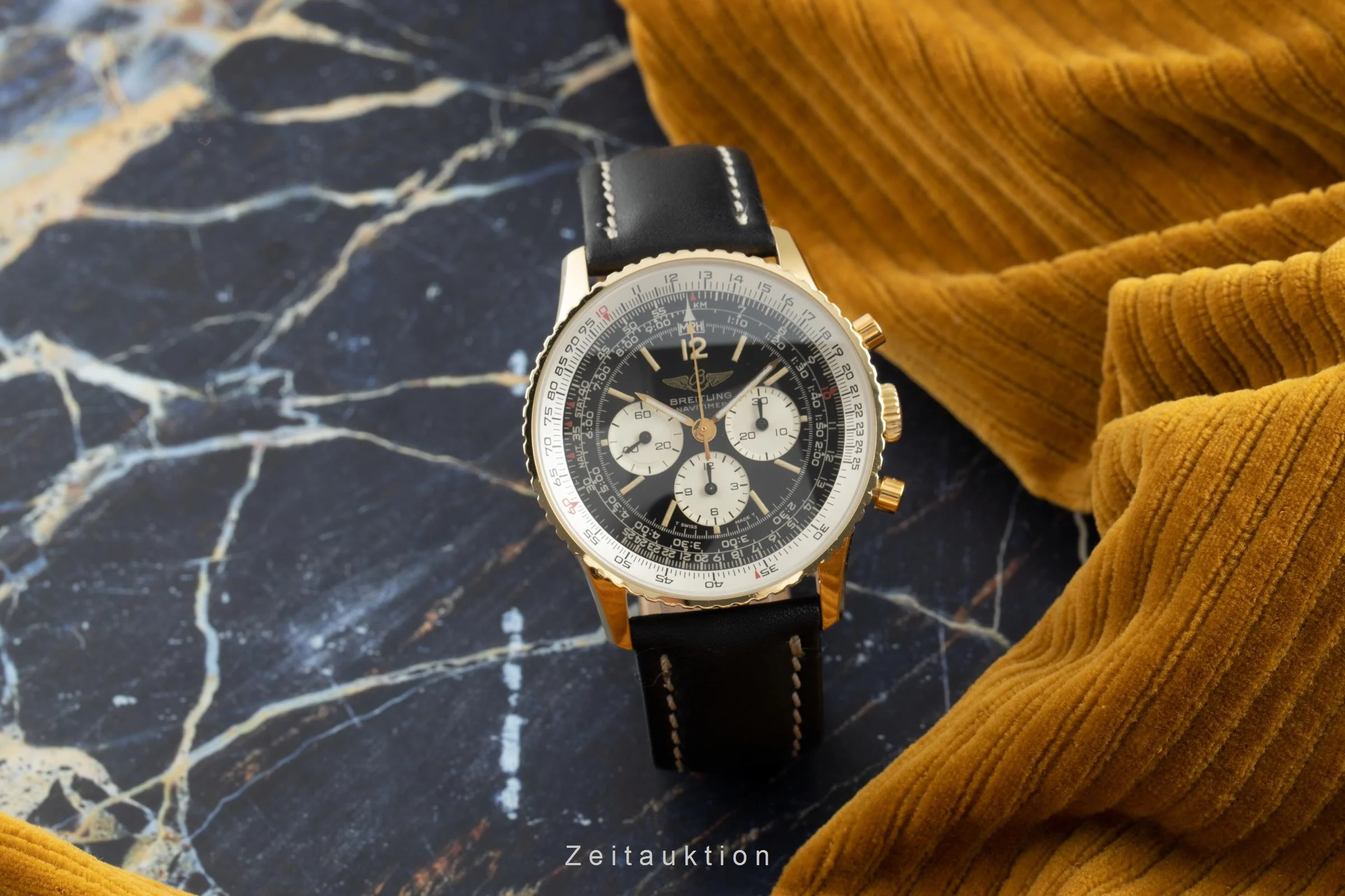 Breitling Navitimer chronograph 18 ct gold manual winding men's watch 81600  [2108450] - Image 3