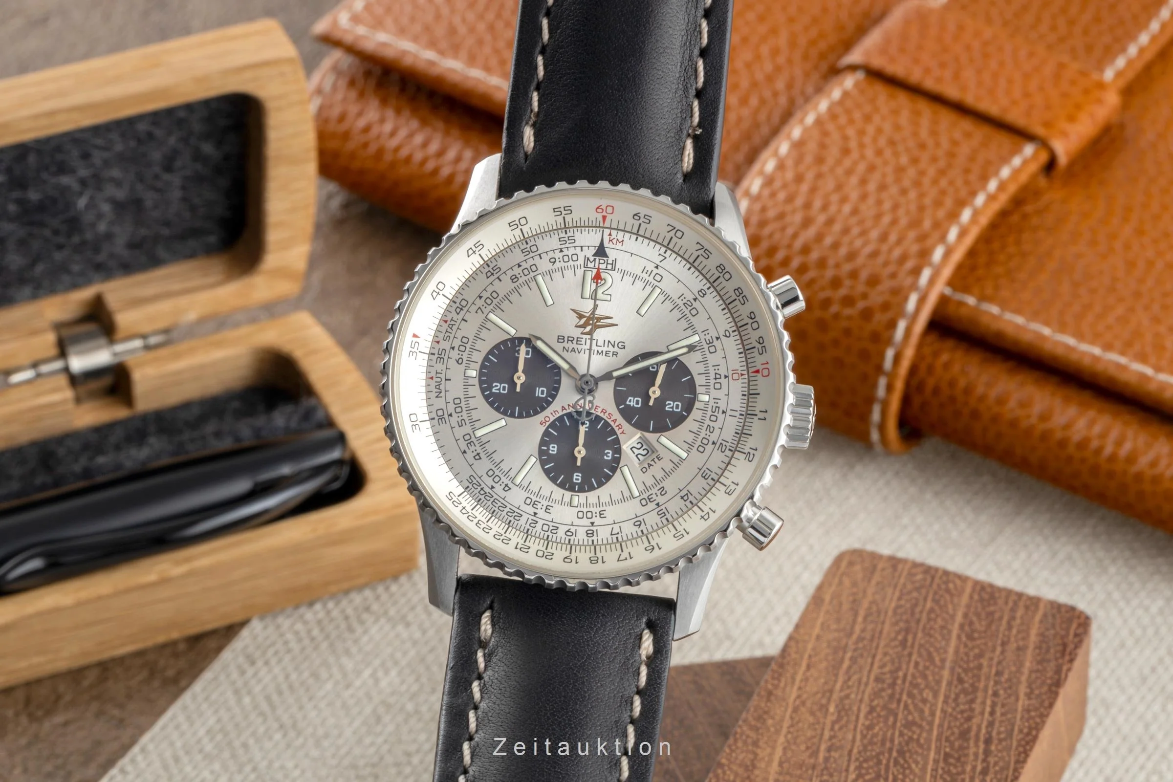 Breitling Navitimer chronograph steel automatic men's watch A4132213/E505  [2503866] - Image 2