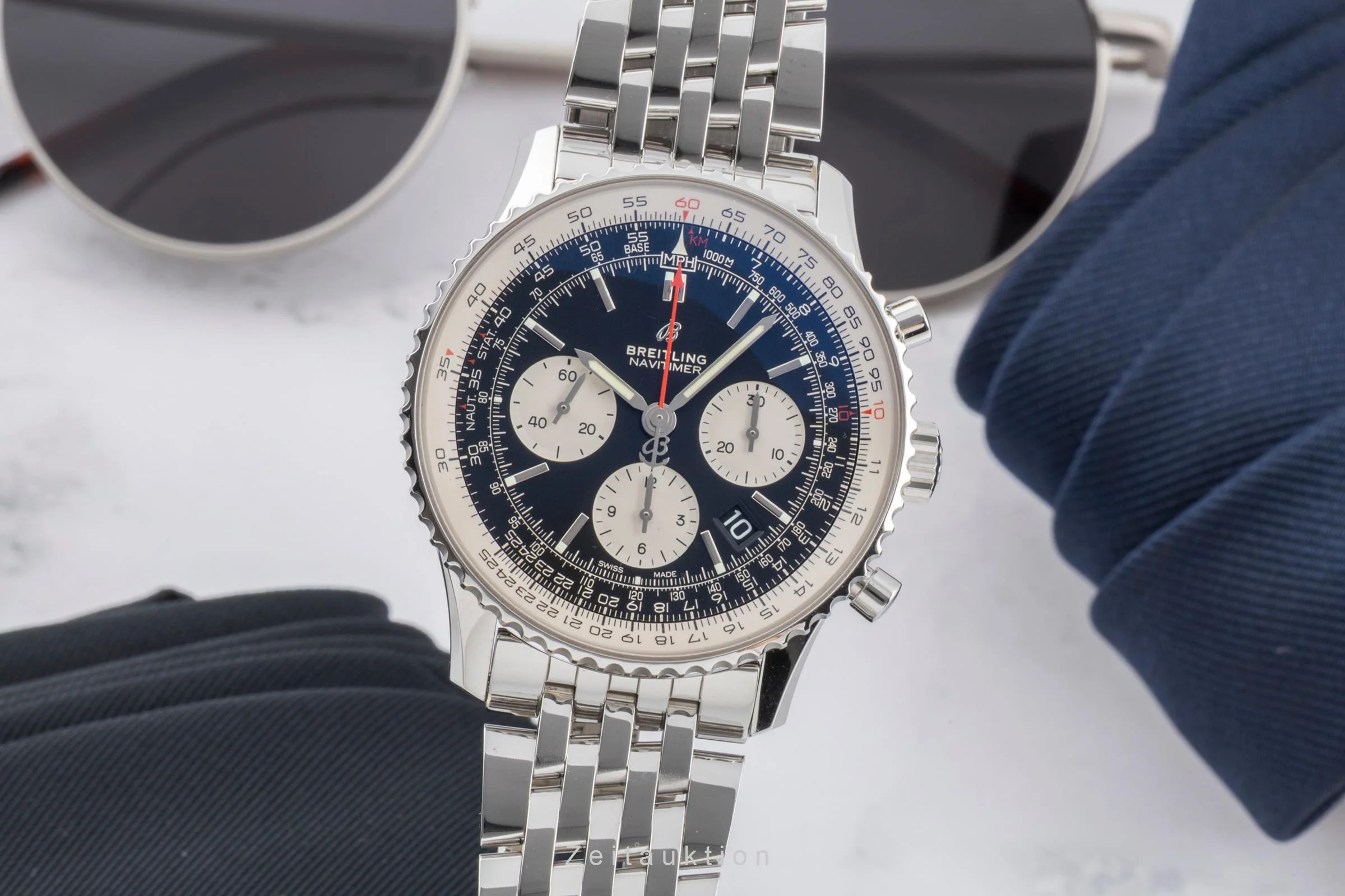 Breitling Navitimer chronograph steel automatic men's watch AB0121 LP: 9050EUR  [2504733] - Image 2