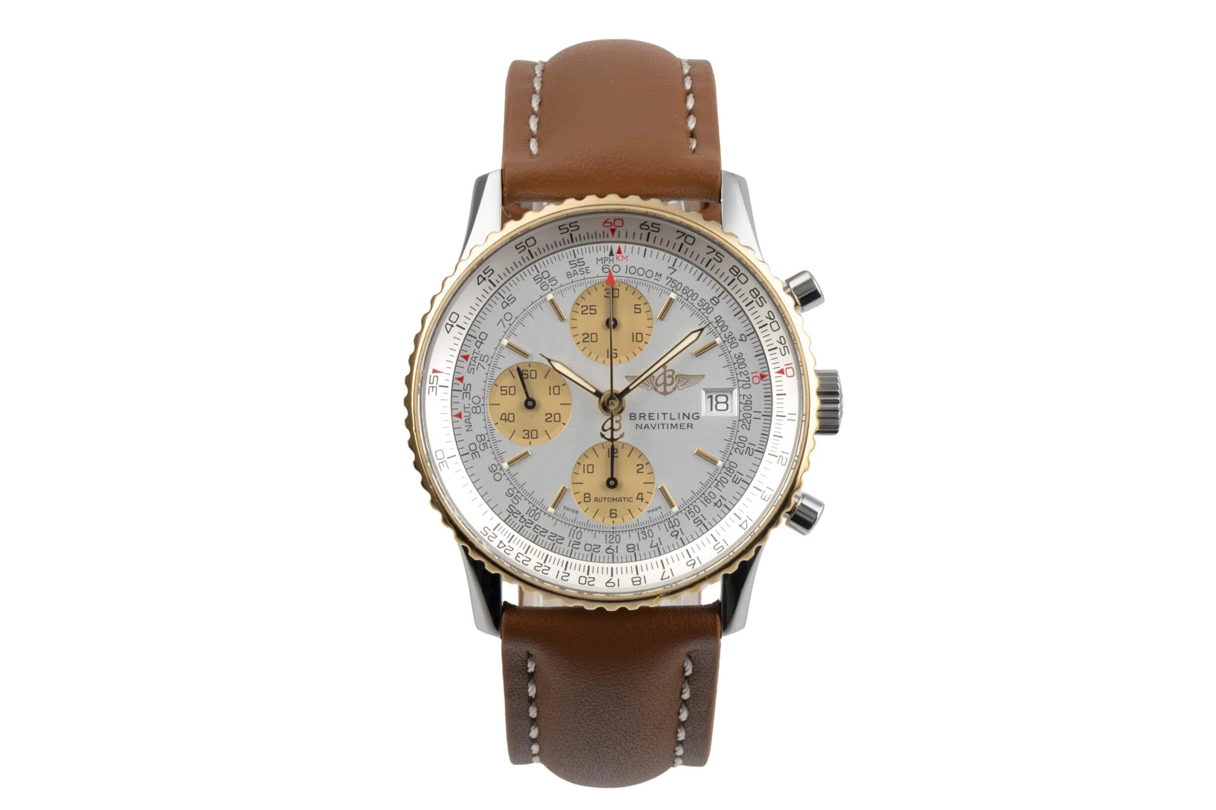 Breitling Navitimer chronograph steel / gold automatic men's watch B13019  [2406428] - Image 4