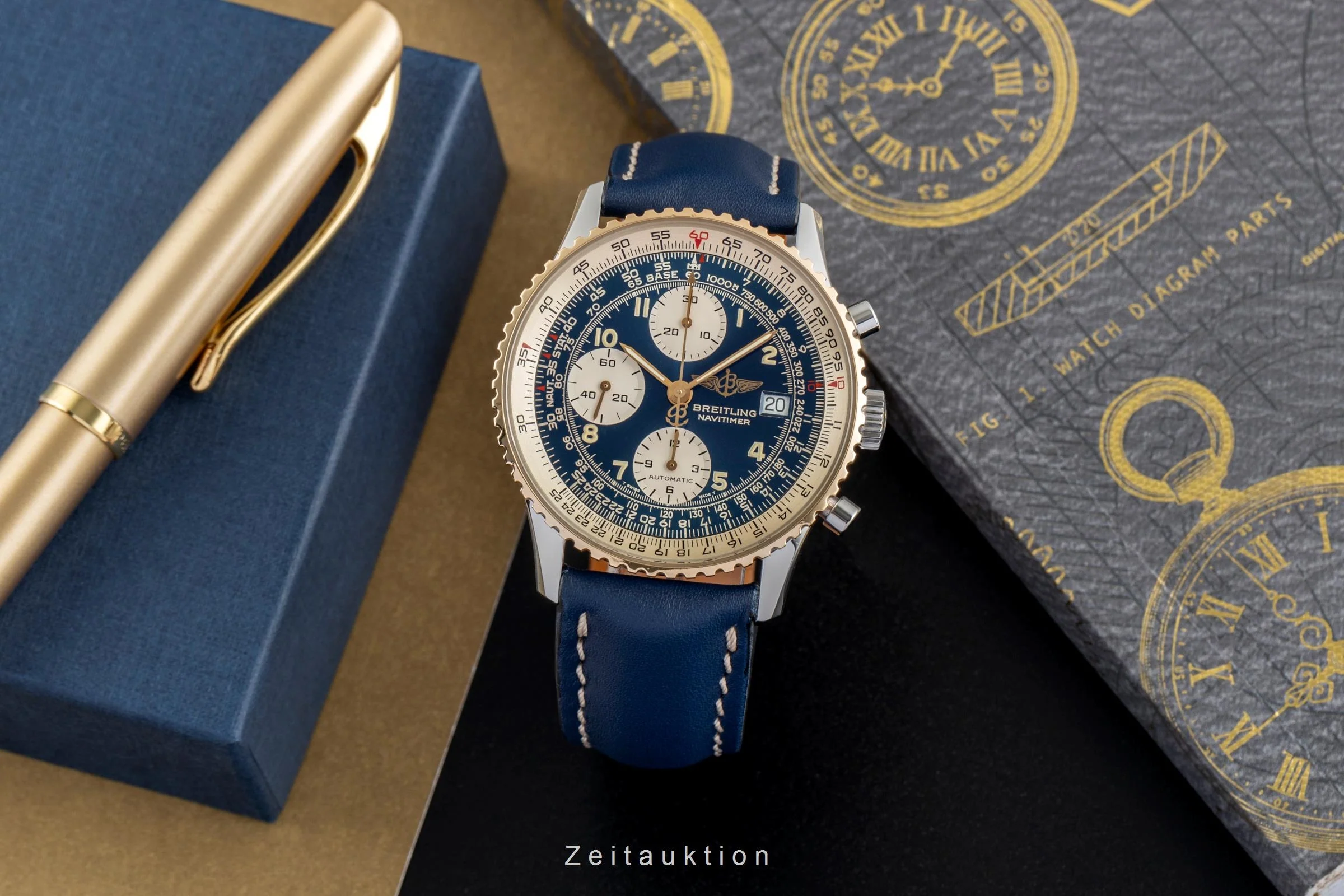 Breitling Navitimer chronograph steel / gold automatic men's watch D13020  [2503181] - Image 4