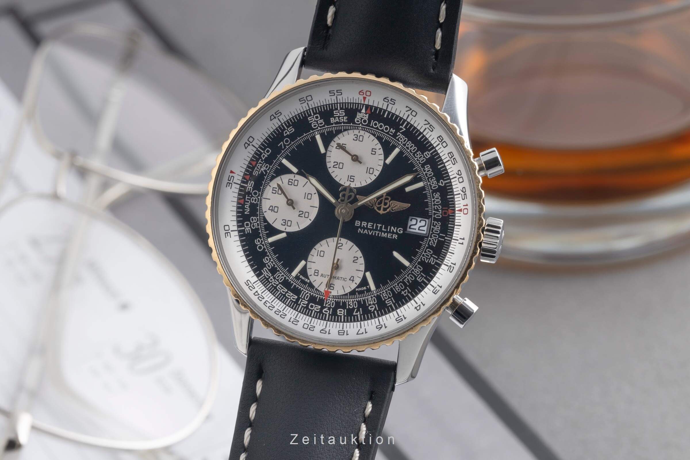 Breitling Navitimer chronograph steel / gold automatic men's watch D13022  [2501897] - Image 2