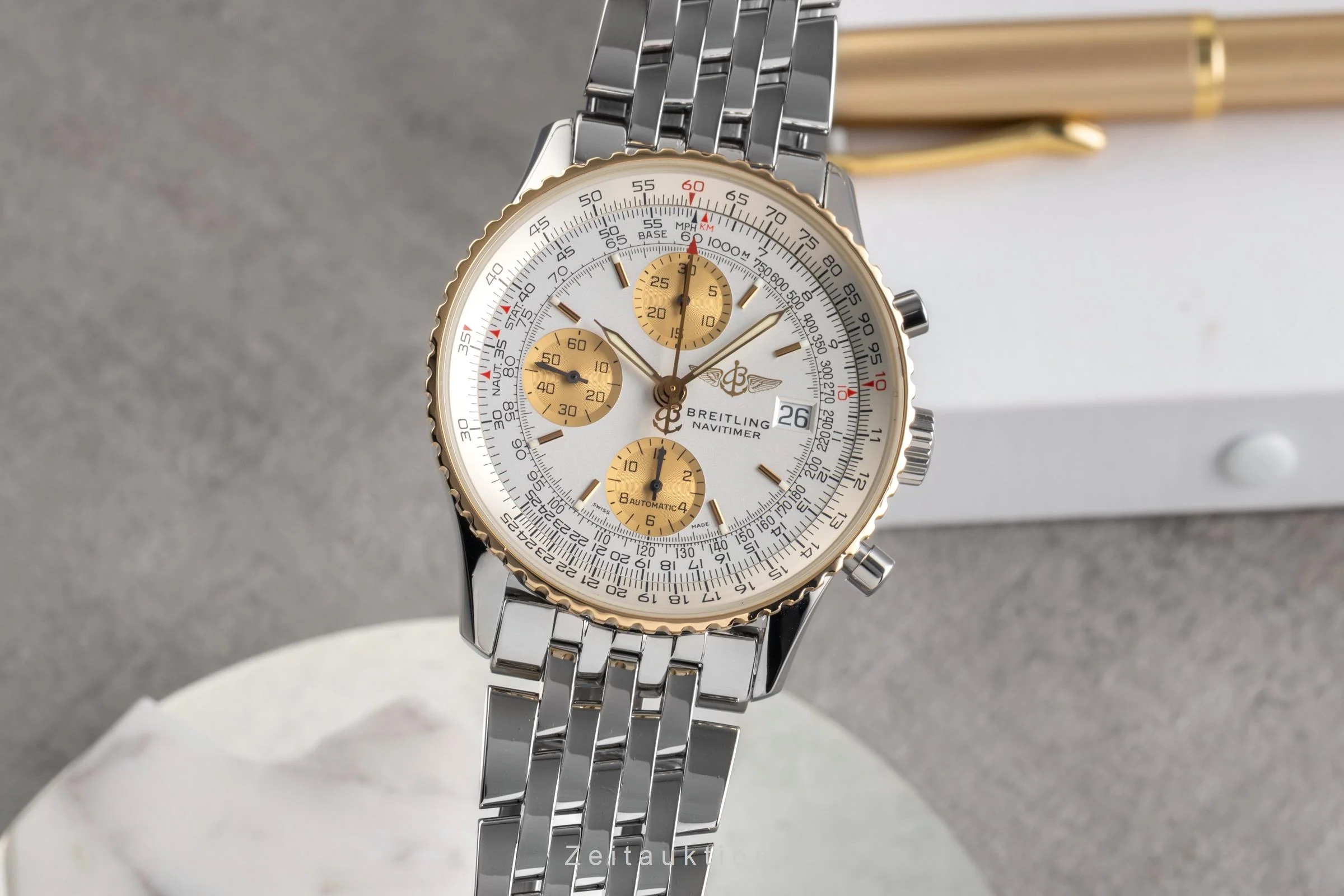 Breitling Navitimer chronograph steel / gold automatic men's watch D13322  [2503579] - Image 2
