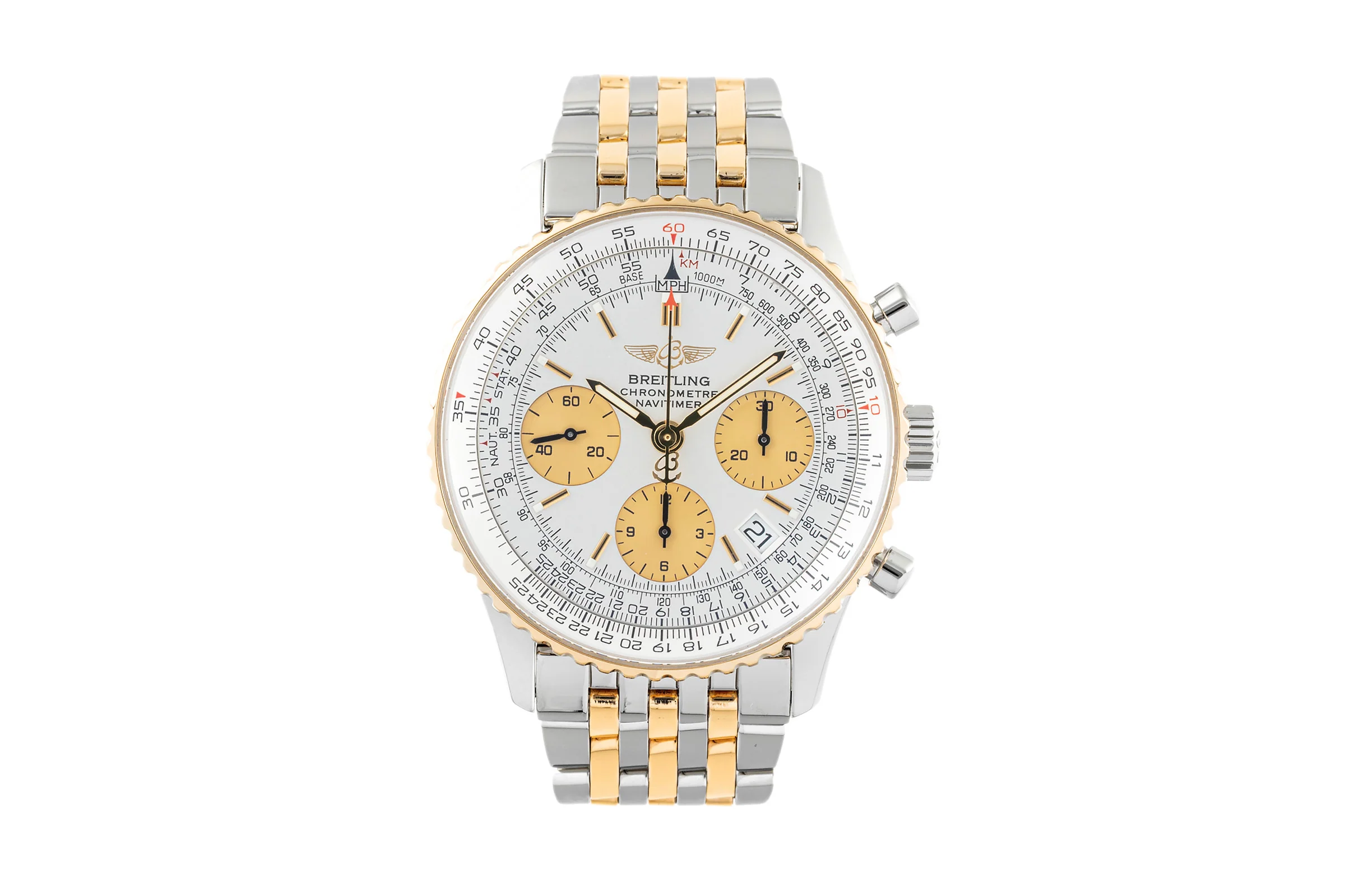 Breitling Navitimer chronograph steel / gold automatic men's watch D23322 LP: 7750EUR  [2303340] - Image 4