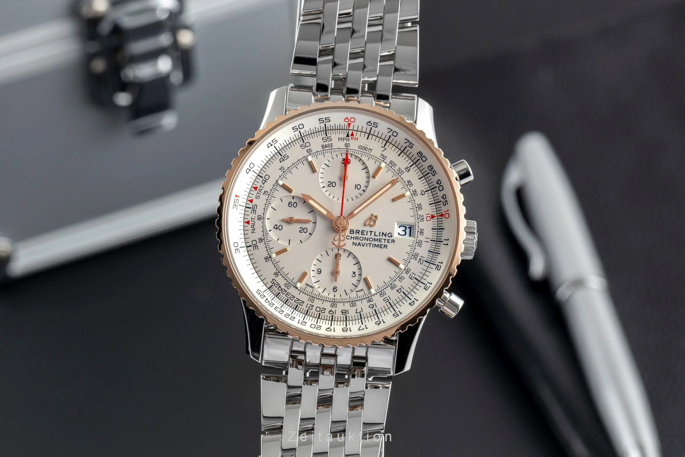 Breitling Navitimer chronograph steel / gold automatic men's watch U13324 LP: 8150EUR  [2504541] - Image 2