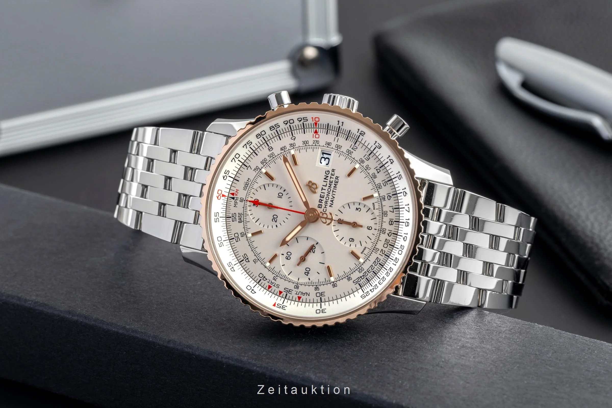 Breitling Navitimer chronograph steel / gold automatic men's watch U13324 LP: 8150EUR  [2504541] - Image 3