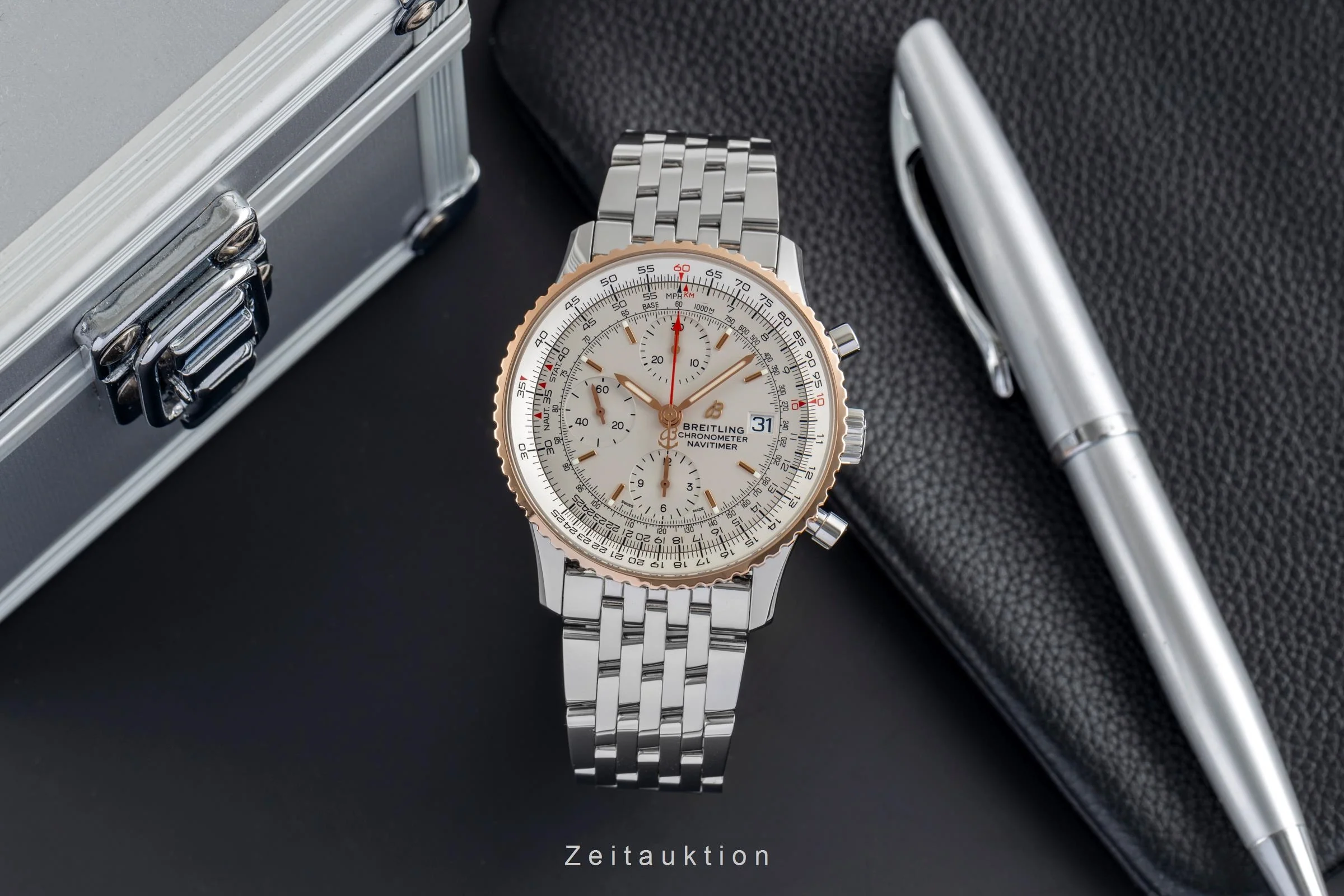 Breitling Navitimer chronograph steel / gold automatic men's watch U13324 LP: 8150EUR  [2504541] - Image 4