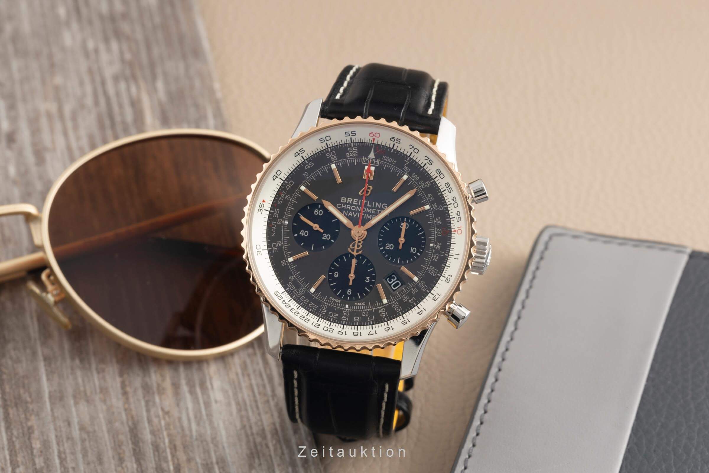 Breitling Navitimer chronograph steel / gold automatic men's watch UB0121211F1P2  [2501656] - Image 4