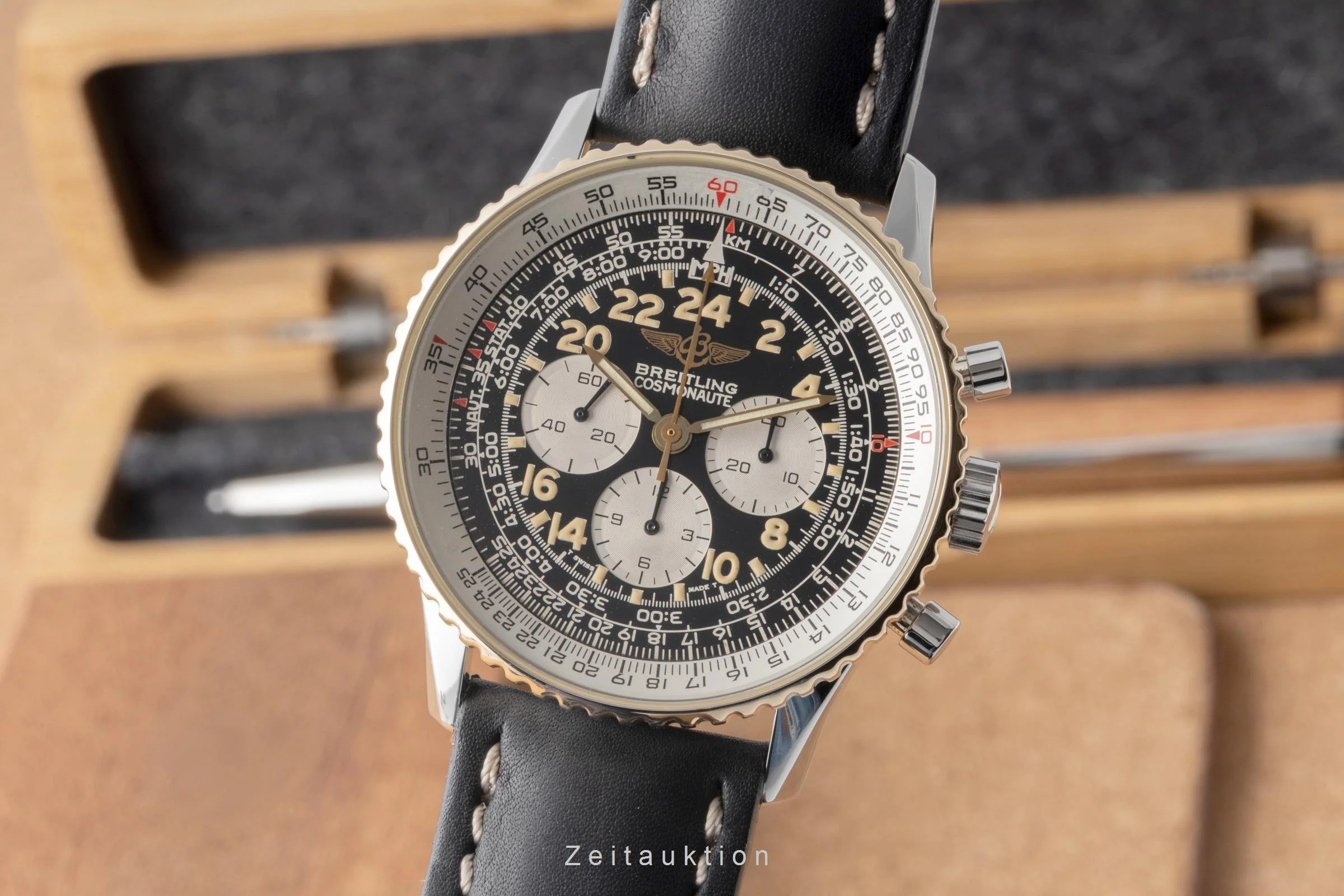 Breitling Navitimer Cosmonaute chronograph steel / gold manual winding men's watch B12019  [2600116] - Image 2