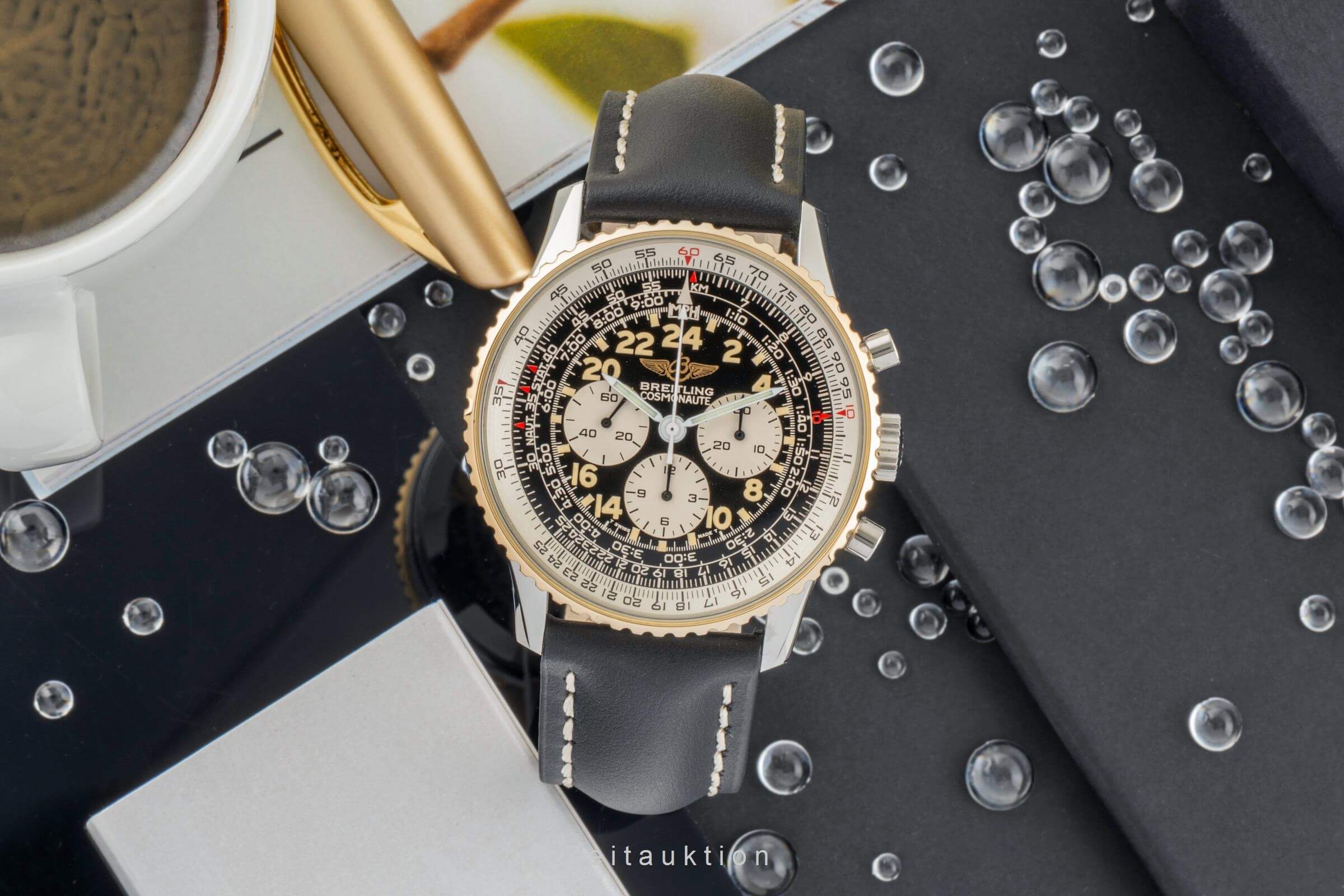 Breitling Navitimer Cosmonaute chronograph steel / gold manual winding men's watch B12019, 81600  [2401588] - Image 3