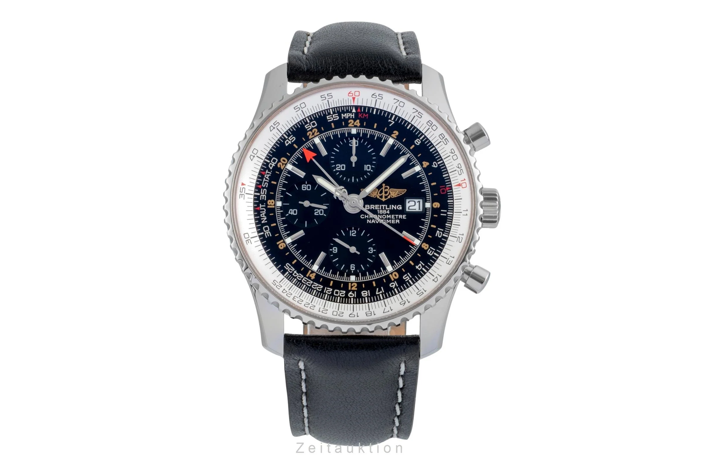 Breitling Navitimer World chronograph steel automatic men's watch A24322-101	  [2506790] - Image 5