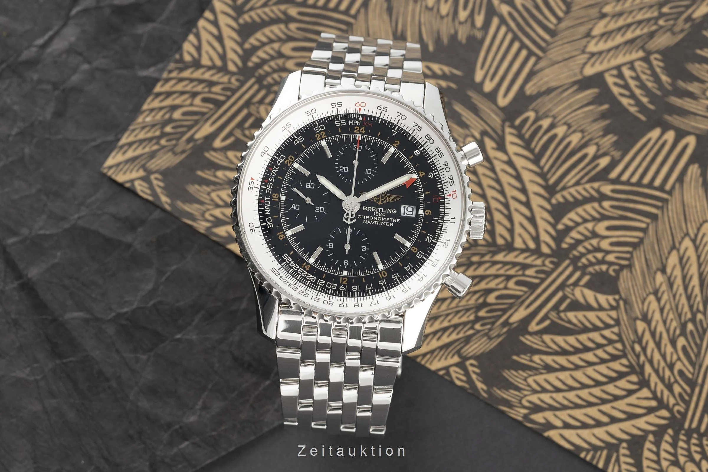 Breitling Navitimer World chronograph steel automatic men's watch A24322 LP: 6950EUR  [2109182] - Image 3