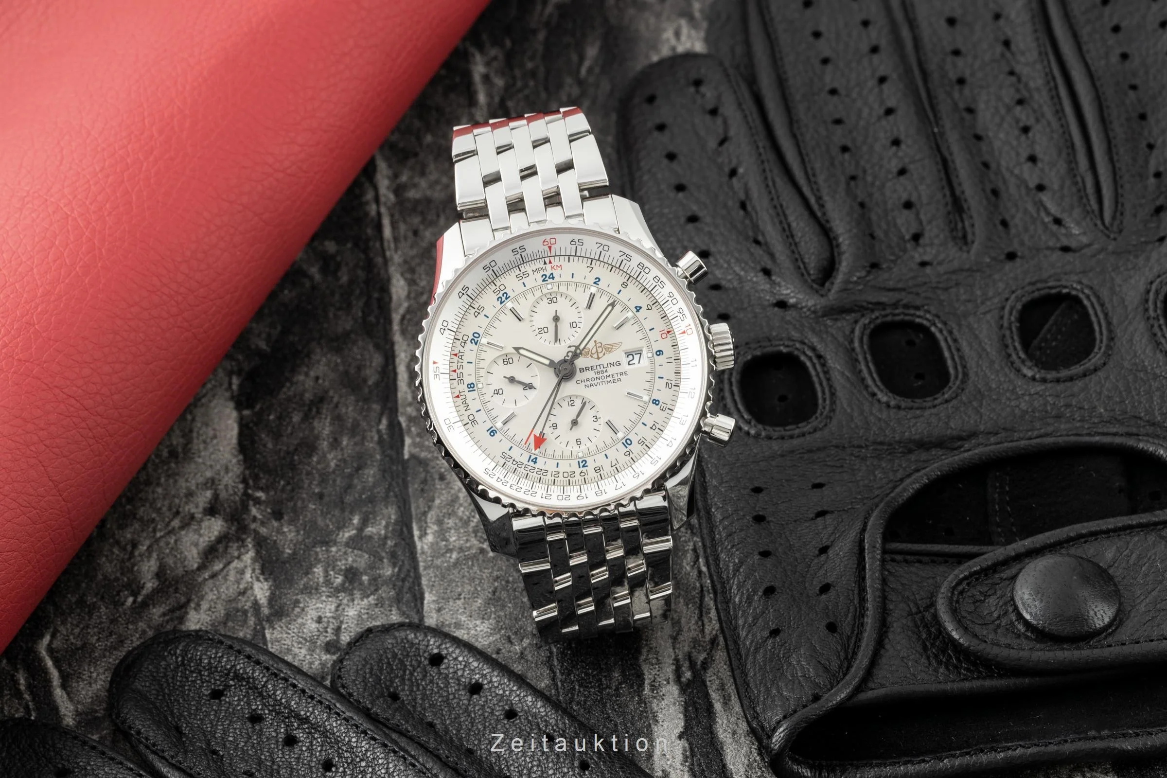 Breitling Navitimer World chronograph steel automatic men's watch A24322 LP: 6950EUR  [2205473] - Image 3