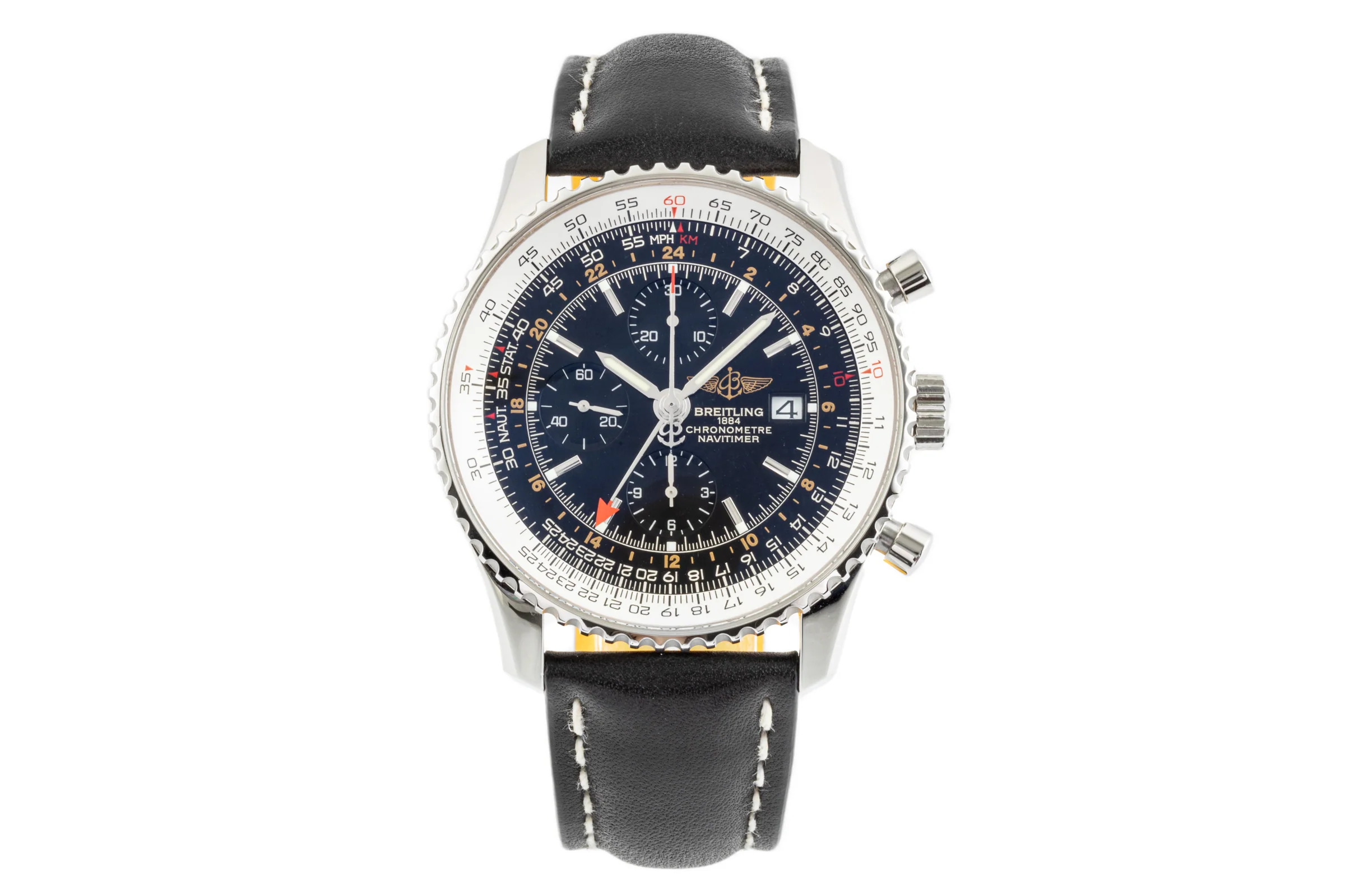 Breitling Navitimer World chronograph steel automatic men's watch A24322 LP: 8900EUR  [2207271] - Image 4