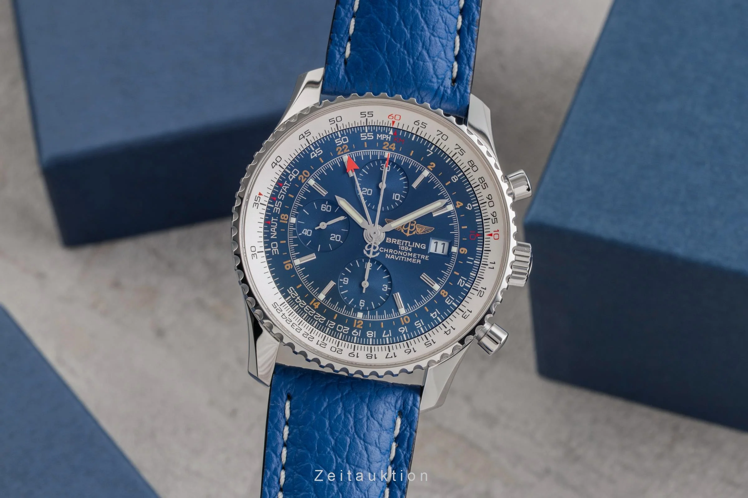 Breitling Navitimer World chronograph steel automatic men's watch A24322  [2504027] - Image 2