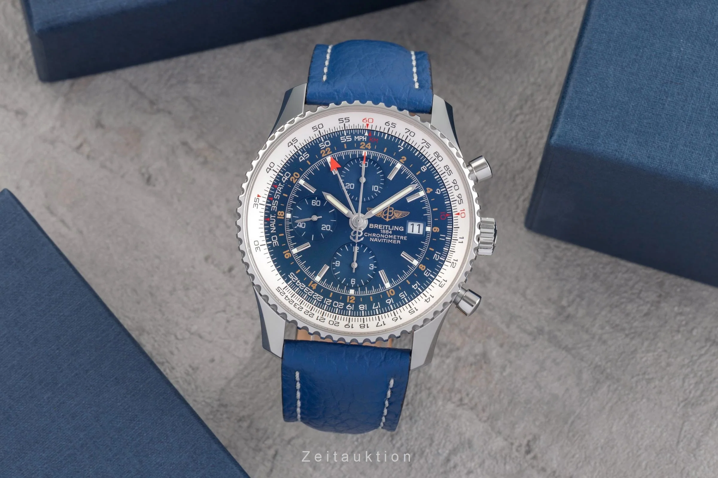Breitling Navitimer World chronograph steel automatic men's watch A24322  [2504027] - Image 4