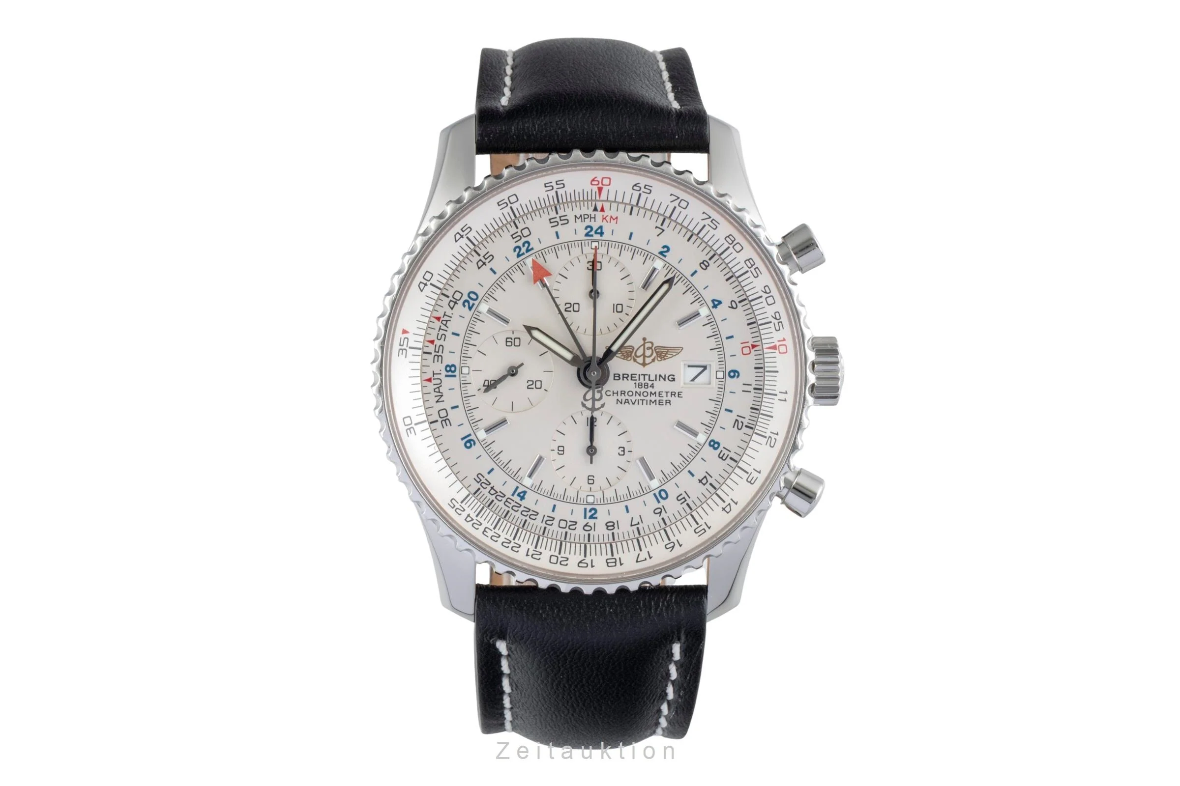 Breitling Navitimer World chronograph steel automatic men's watch A24322  [2504402] - Image 5