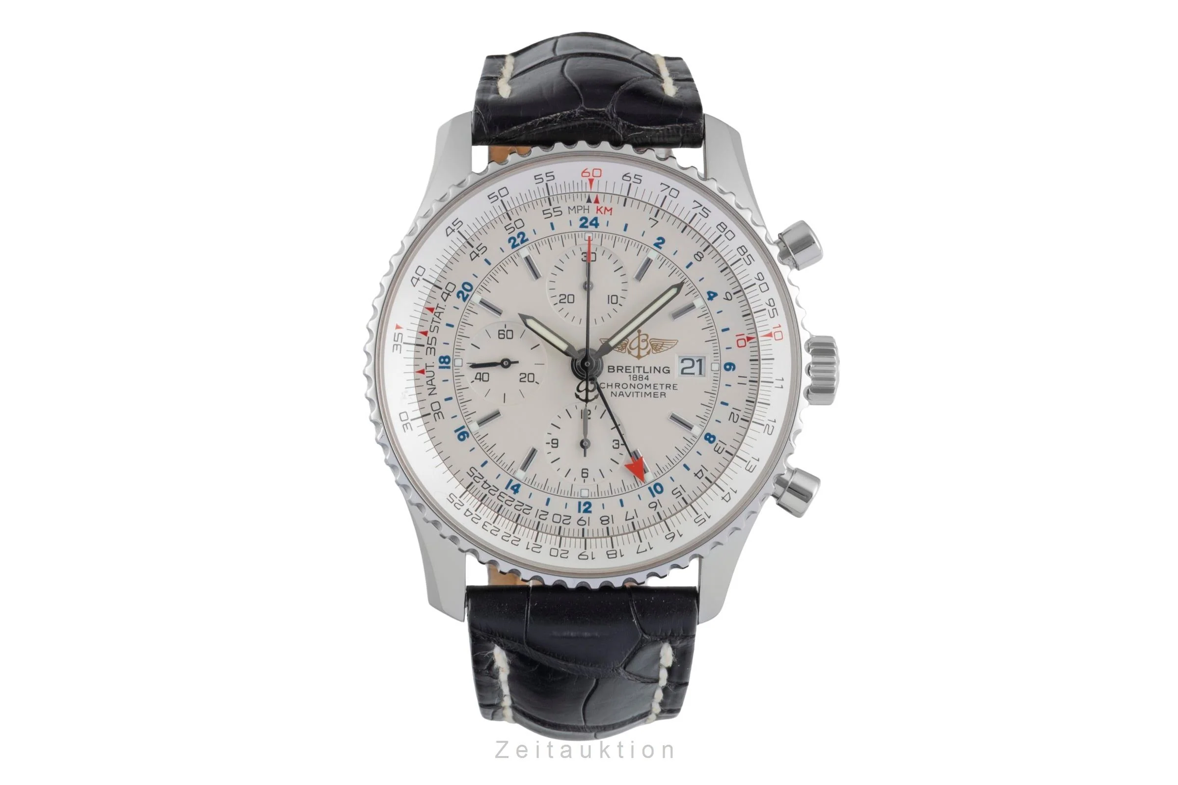 Breitling Navitimer World chronograph steel automatic men's watch A24322  [2505671] - Image 5