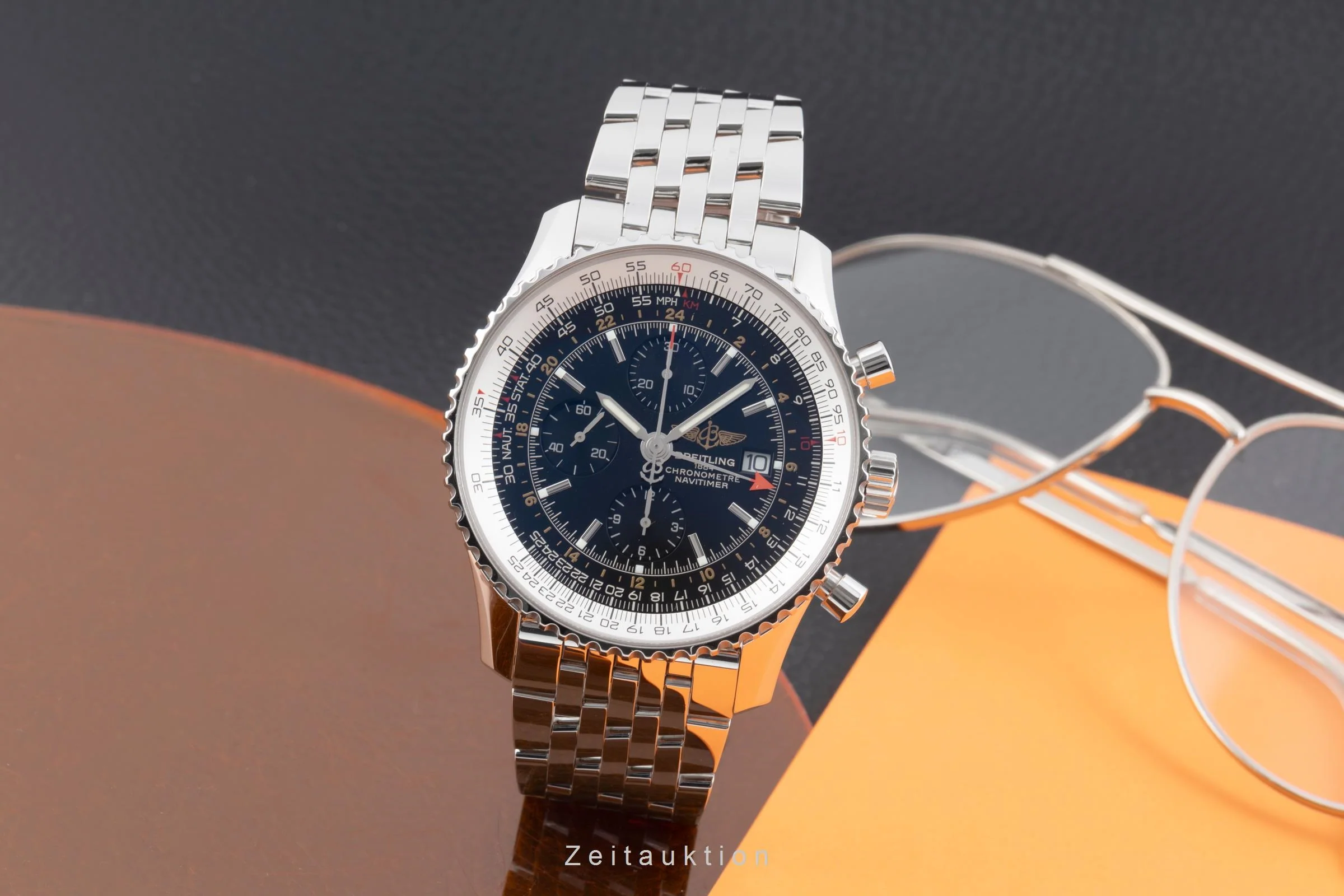Breitling Navitimer World chronograph steel automatic men's watch A24322 LP: 9850EUR  [2506118] - Image 4